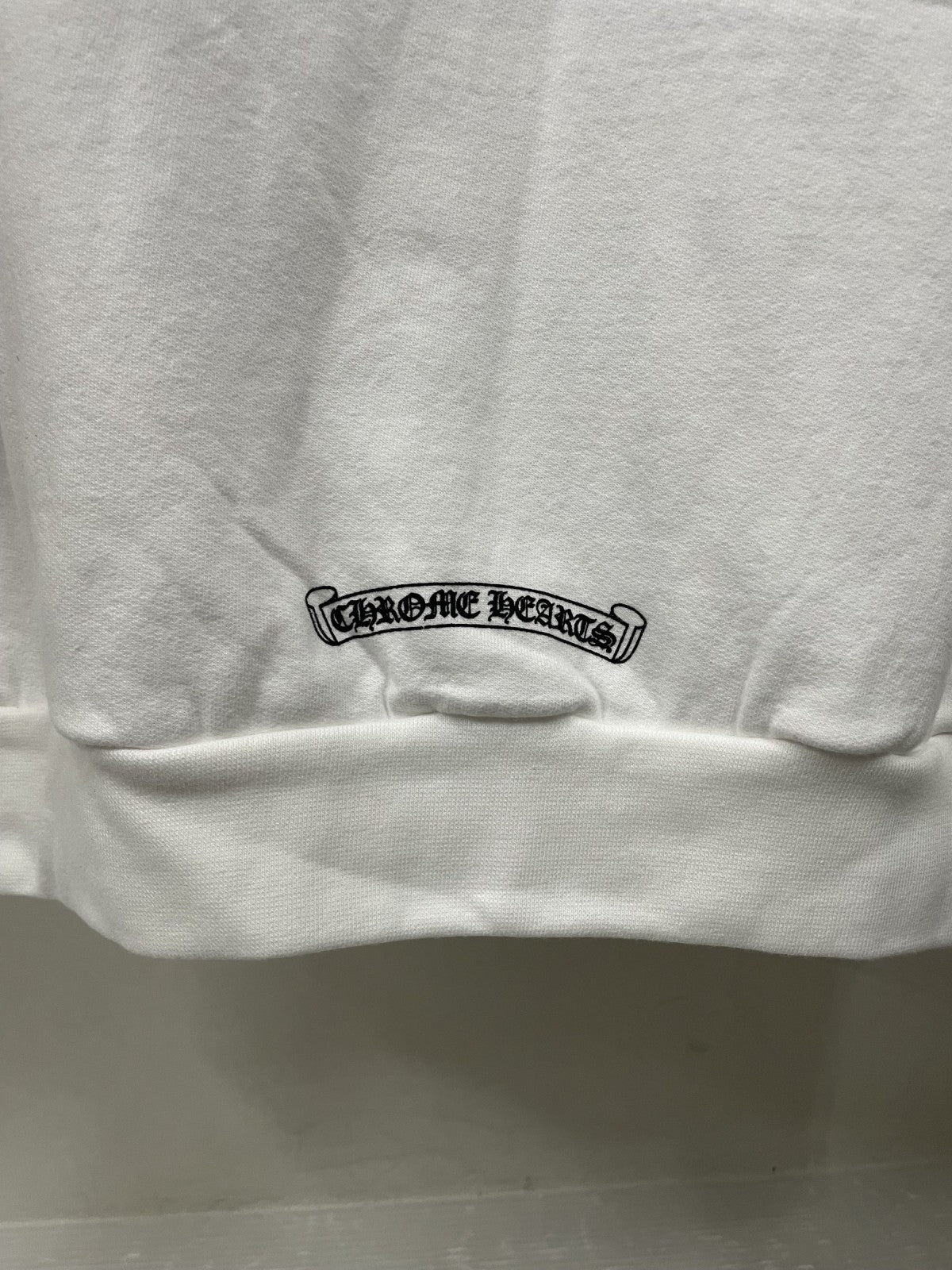 パーカー CHROME HEARTS SWTSHRT HD ZIP スクロールラベル ジップパーカー XL 白