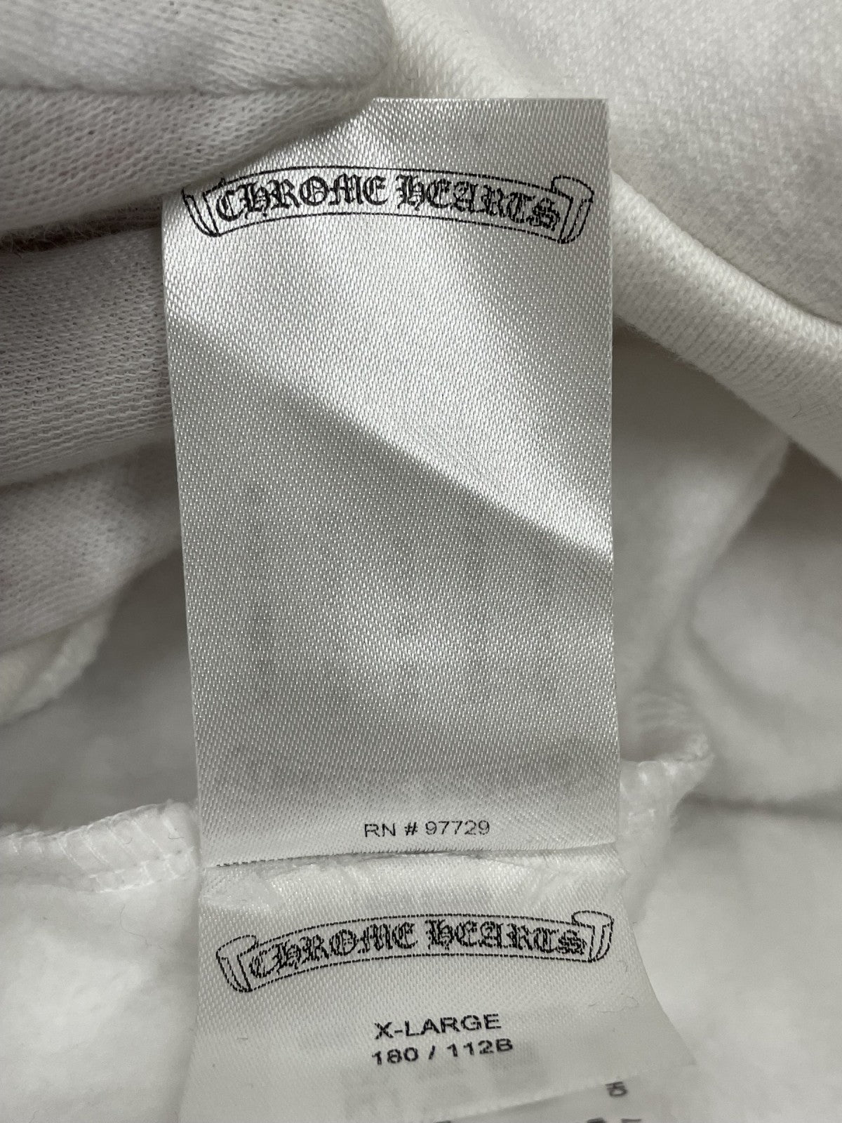 パーカー CHROME HEARTS SWTSHRT HD ZIP スクロールラベル ジップパーカー XL 白