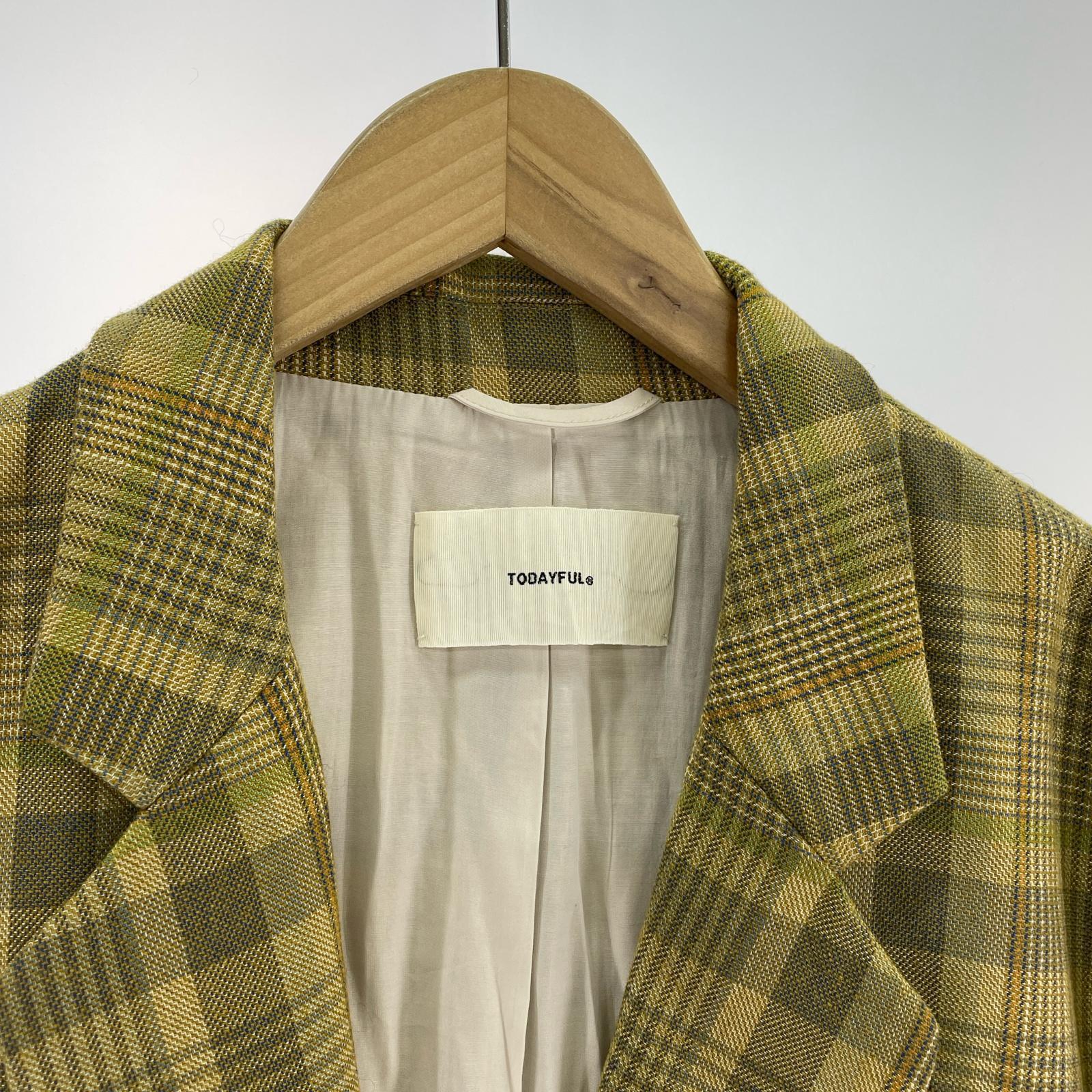 ジャケット Check Over Jacket 38 イエロー