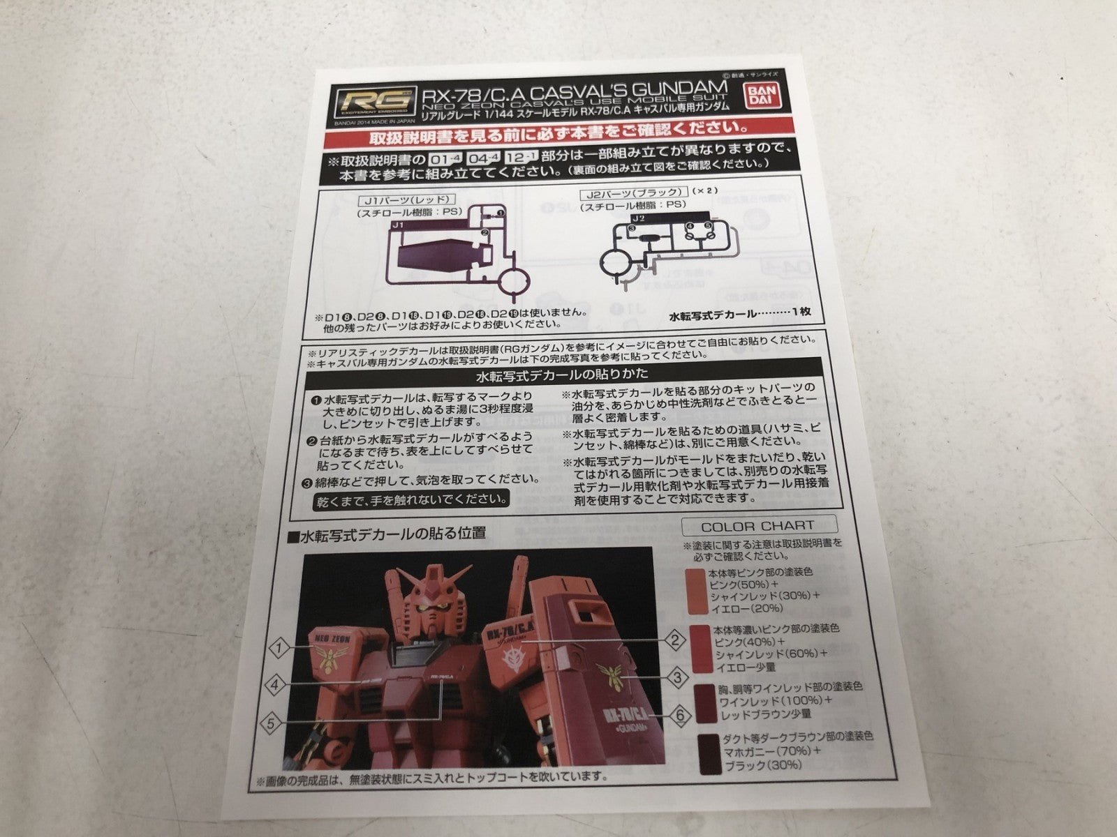 RG 1/144 キャスバル専用ガンダム フィギュア/グッズ