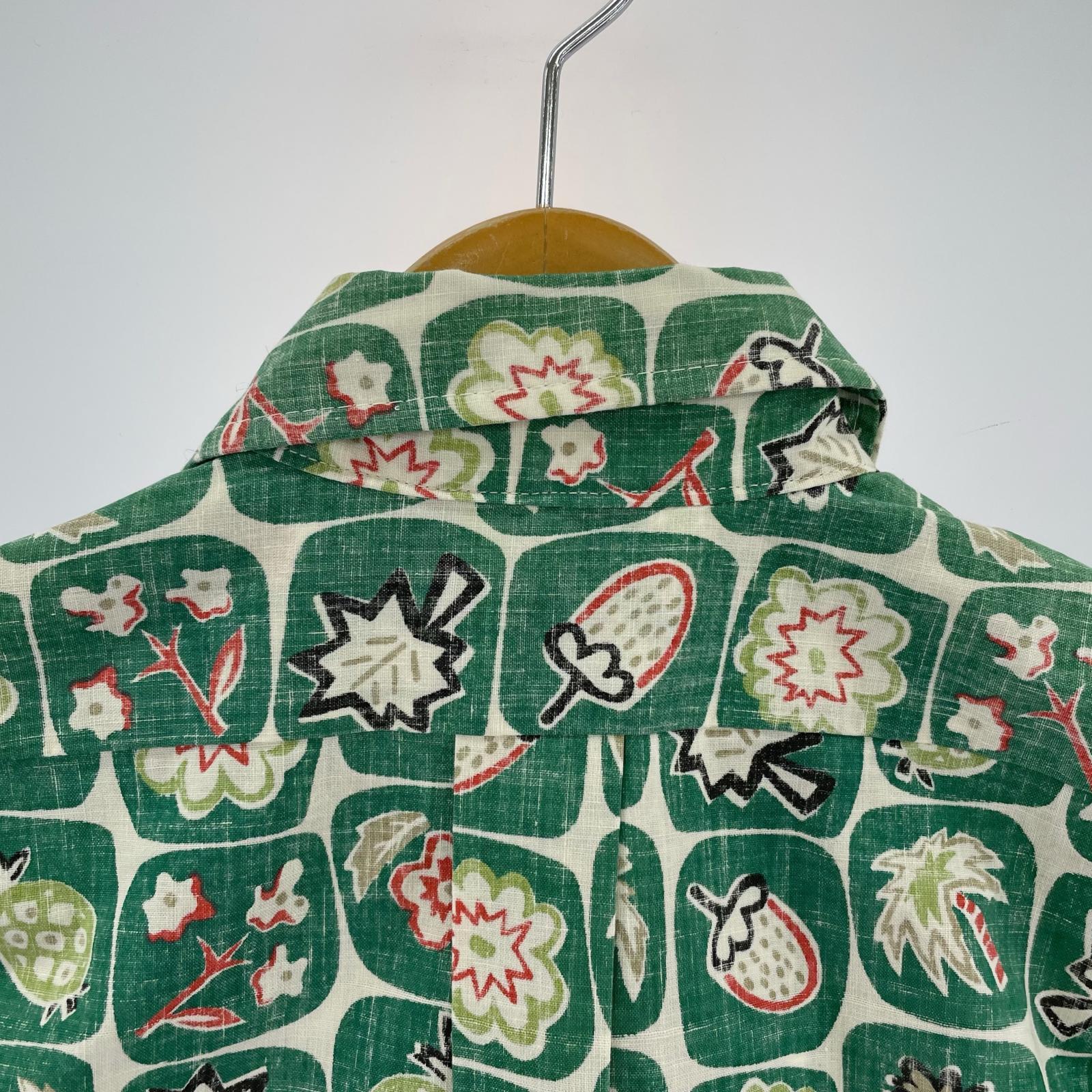 半袖シャツ 90s reyn spooner アロハシャツ 総柄 (S) S グリーン