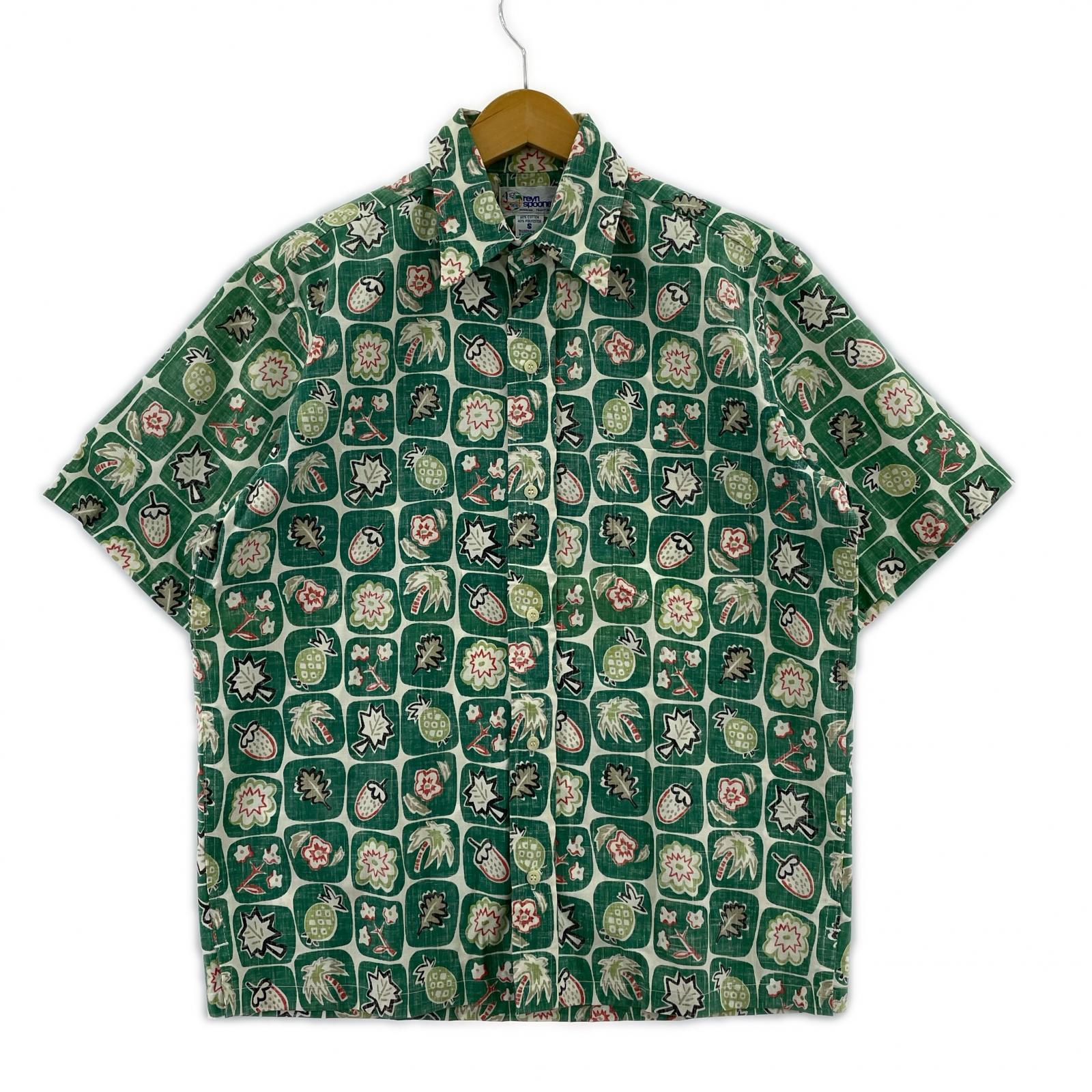半袖シャツ 90s reyn spooner アロハシャツ 総柄 (S) S グリーン