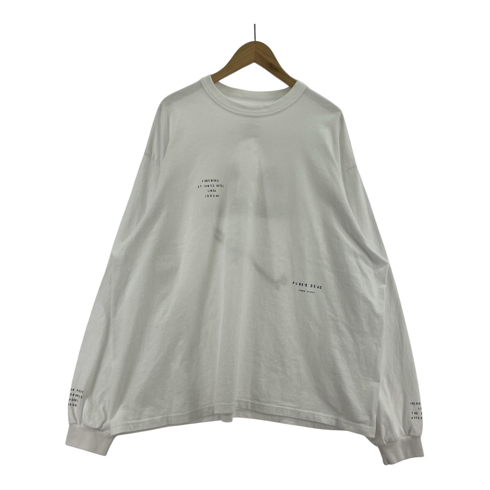 長袖Tシャツ Vektor shop Simon Barker PUNK’S DEAD ホワイト