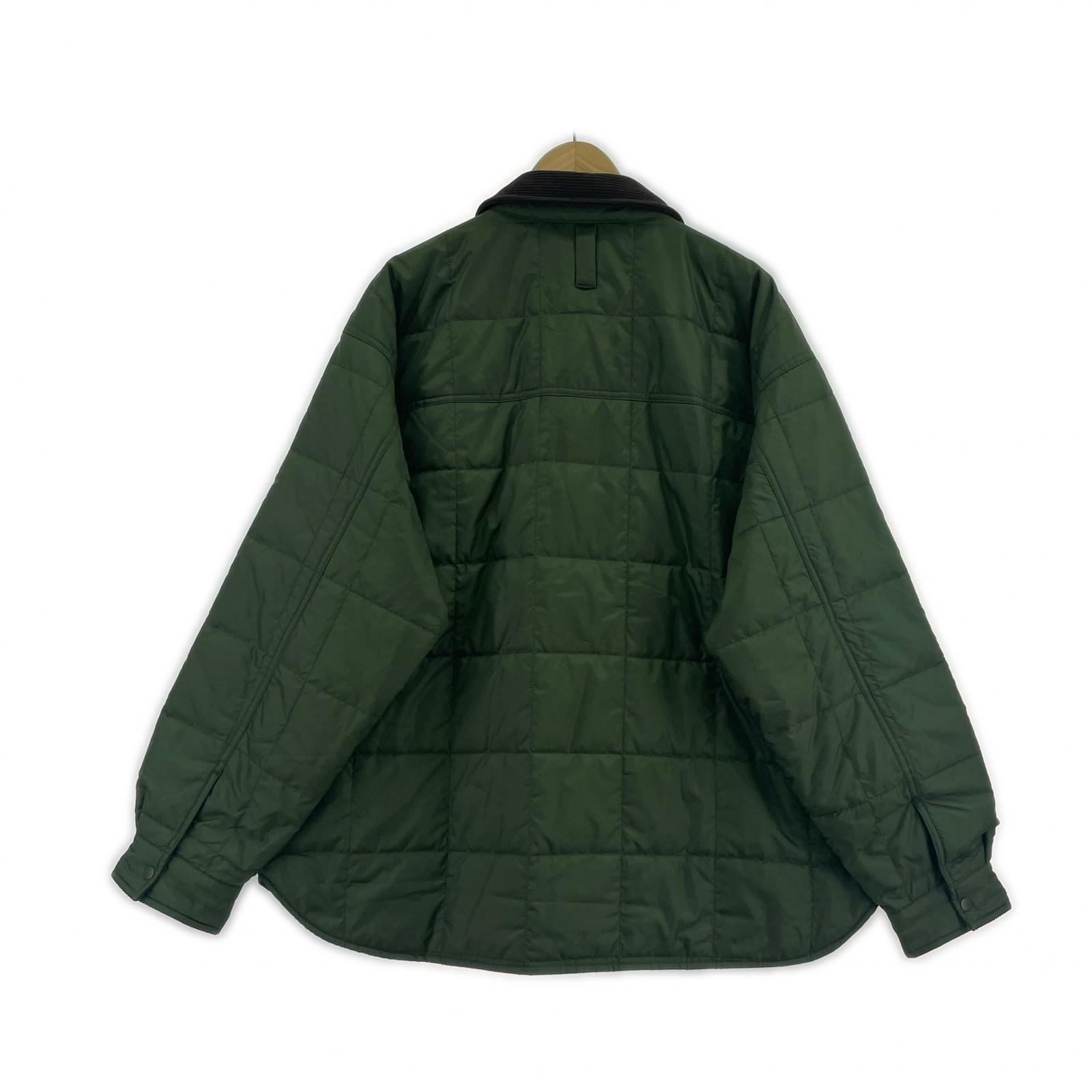 ジャケット QUILTED PUFFY SHIRT/グリーン L グリーン