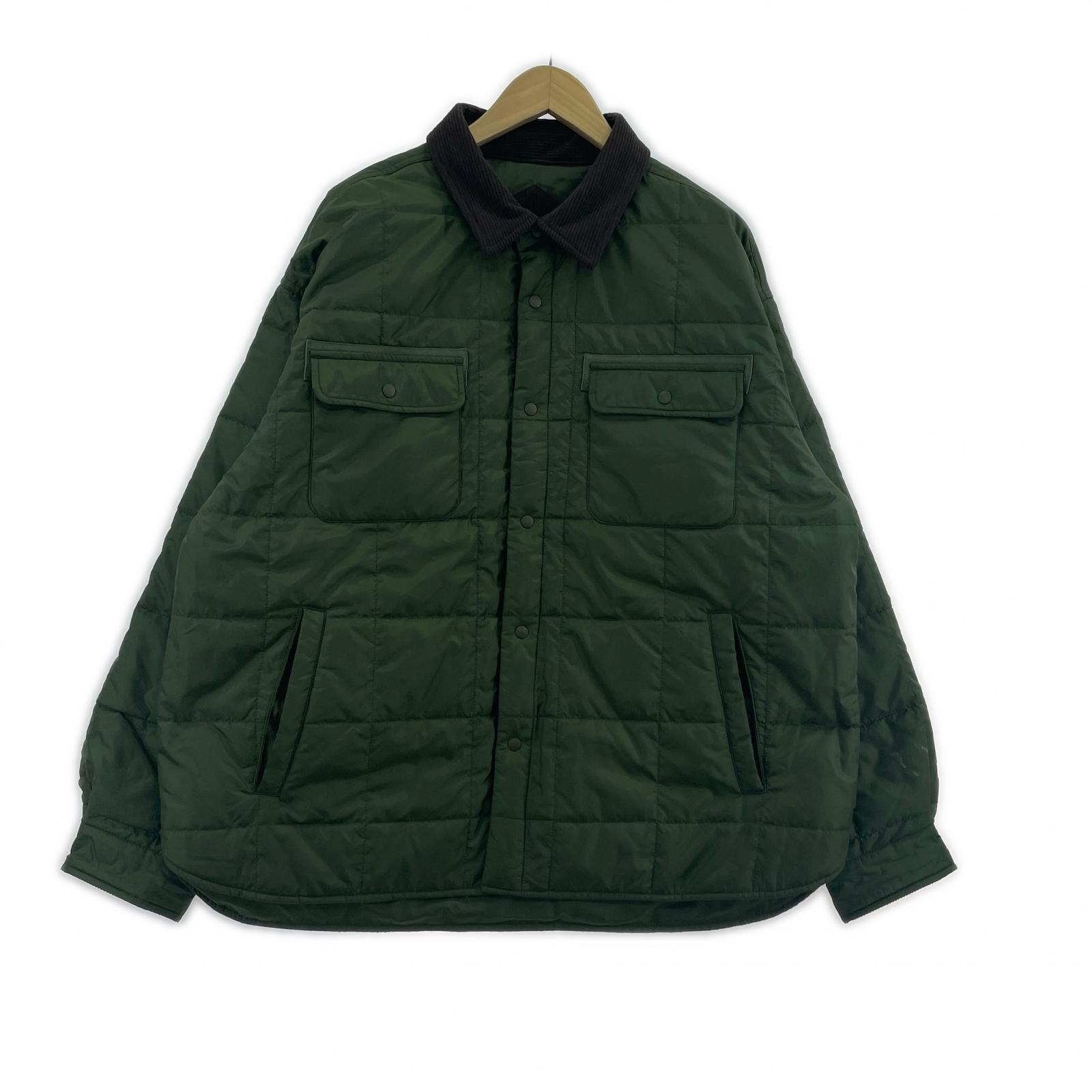ジャケット QUILTED PUFFY SHIRT/グリーン L グリーン