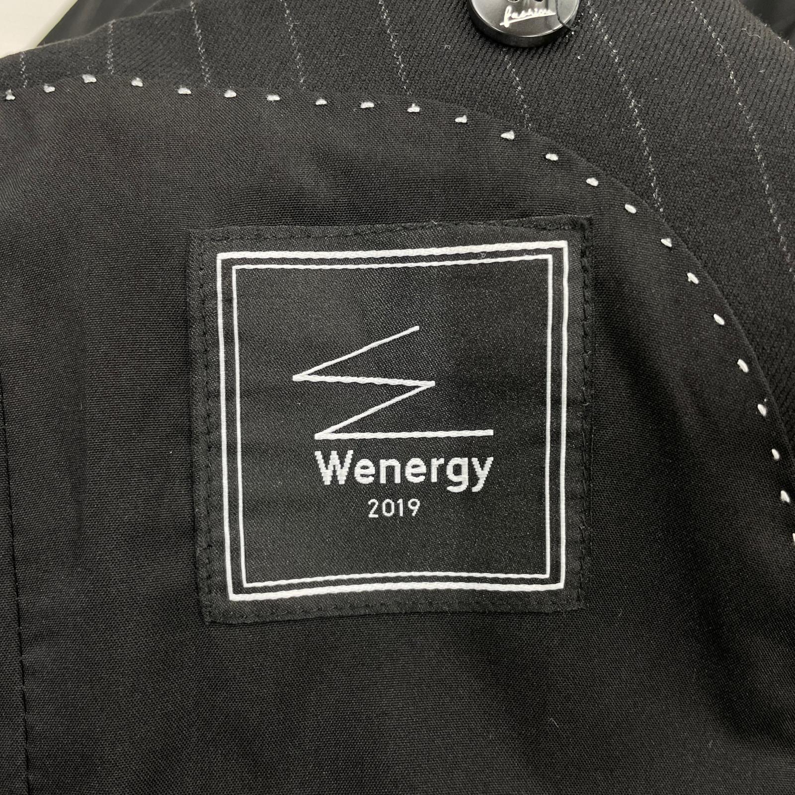 ジャケット WENERGY セットアップ ストライプ L ブラック