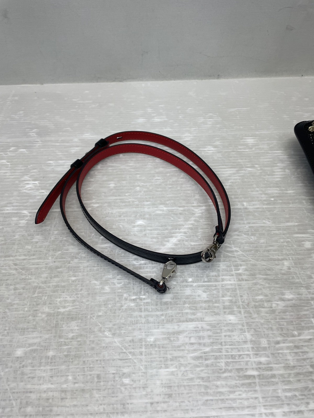 C.Louboutin スパイクスタッズ クラッチバッグ 黒
