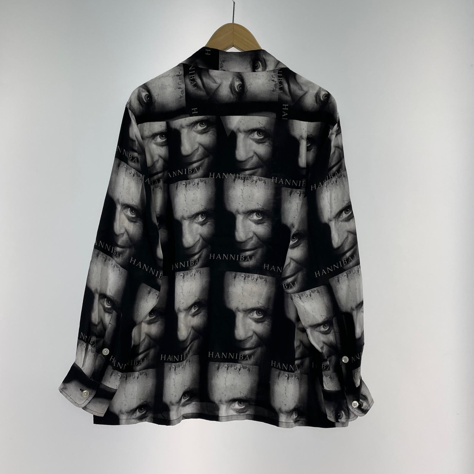 長袖シャツ WACKO MARIA×HANNIBAL 21AW HAWAIIAN SHIRT L/S M M ブラック