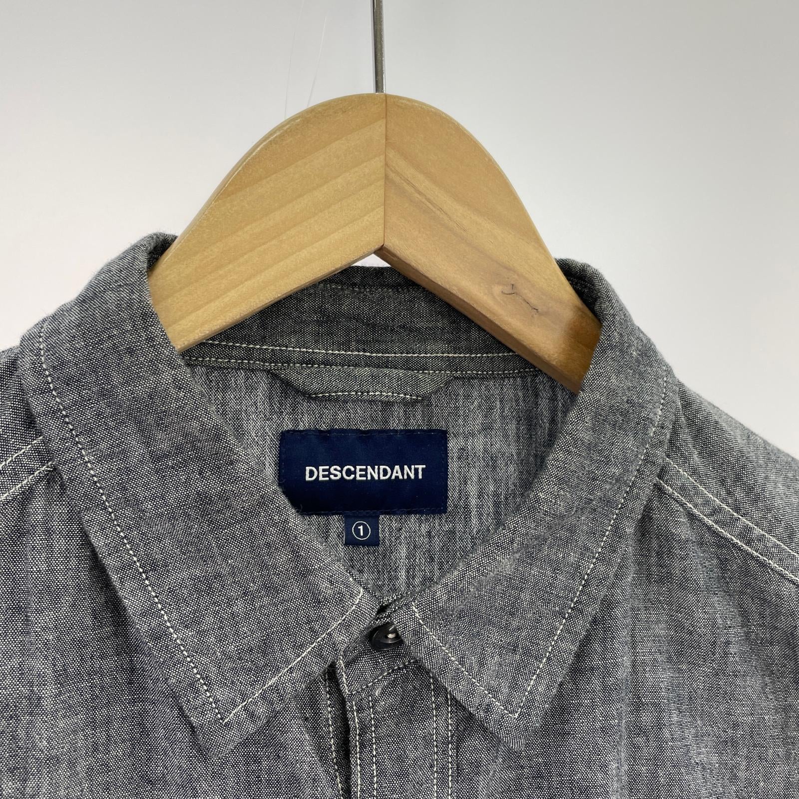 長袖シャツ DESCENDANT NOFOLK CHAMBRAY LS SHIRT シャンブレーシャツ 1 グレー