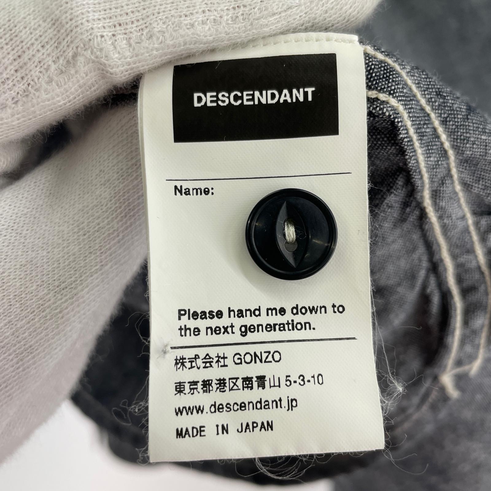 長袖シャツ DESCENDANT NOFOLK CHAMBRAY LS SHIRT シャンブレーシャツ 1 グレー