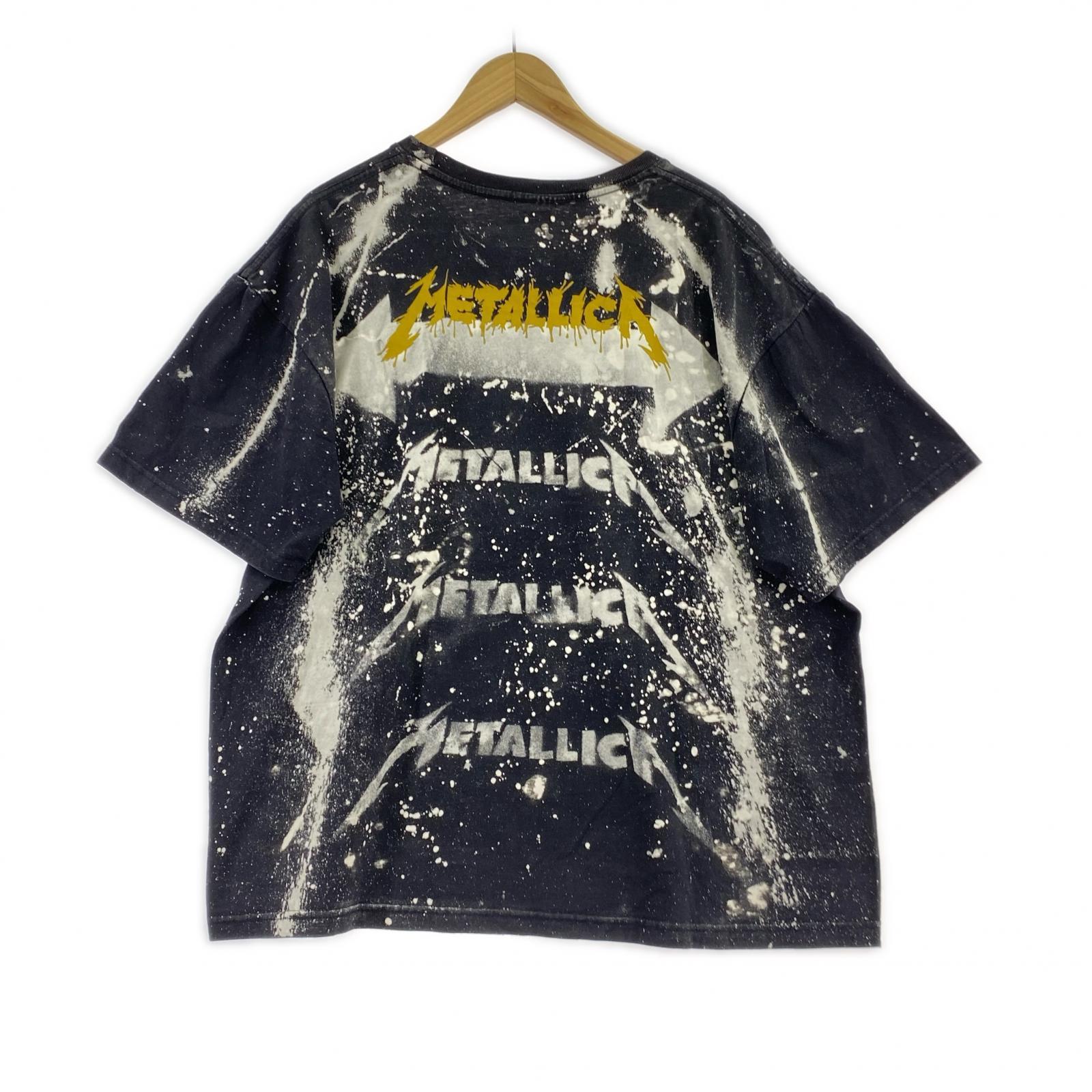 半袖Tシャツ METALLICA 総柄 黒(XL) ブラック