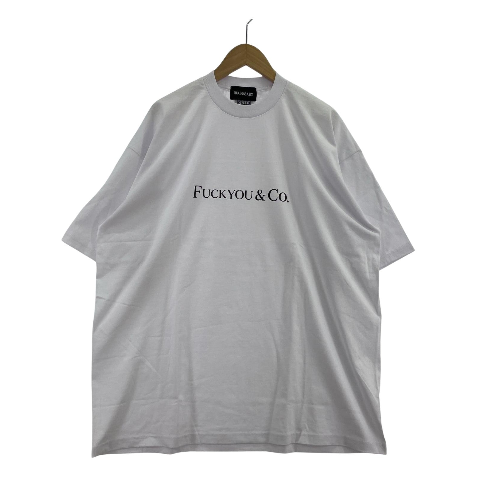 半袖Tシャツ MAJOGARY 魔女狩 FUCK YOU & Co. 2XL ホワイト