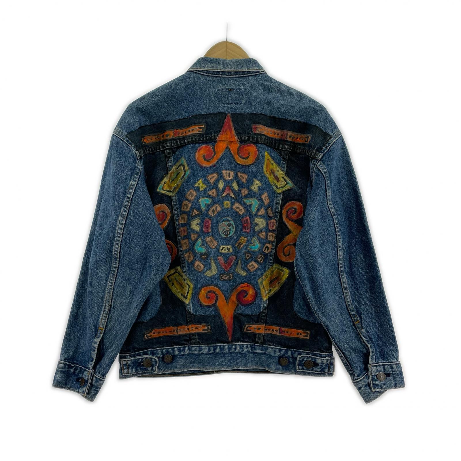 デニムジャケット 57508-0218 バックペイント(L) L ブルー