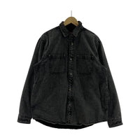 デニムジャケット 24AW Faux Shearling Lined Work Shirts 黒 S ブラック