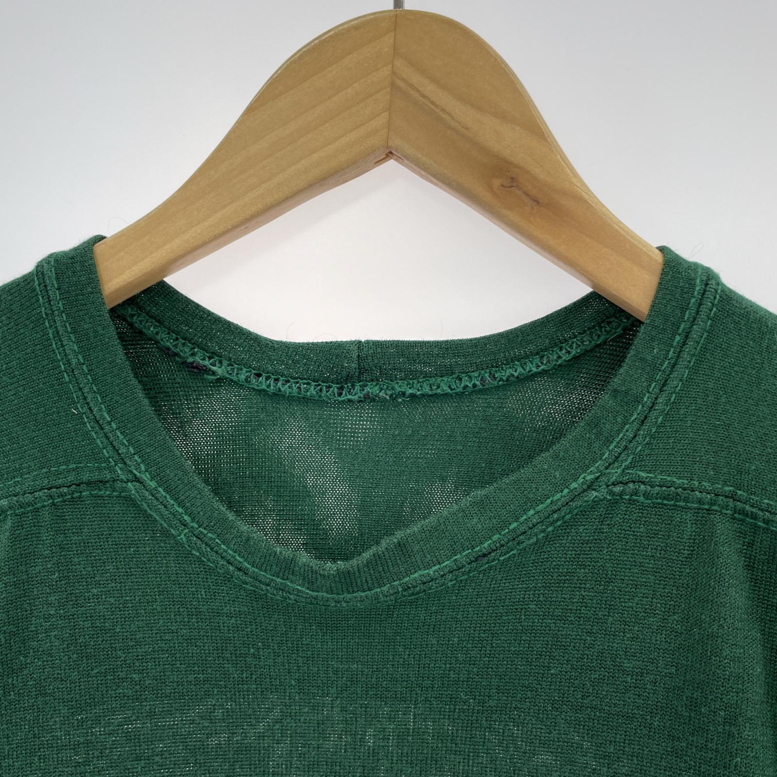 長袖Tシャツ 60s MACGREGOR Rayon Football Tee GRN 40 40 グリーン
