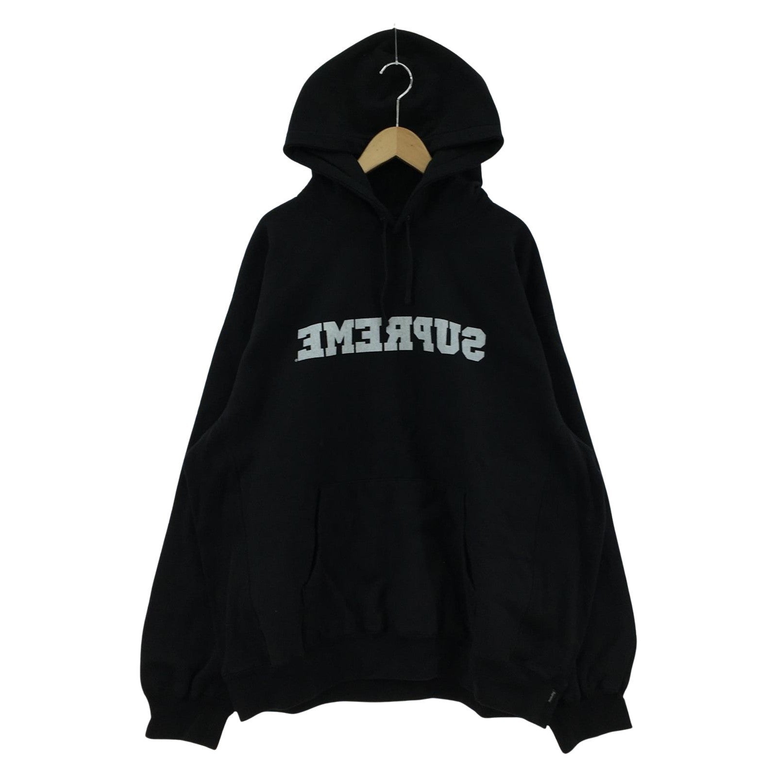パーカー Supreme 25SS Reverse Hooded Sweatshirt リバースロゴパーカー XXL 黒 ブラック