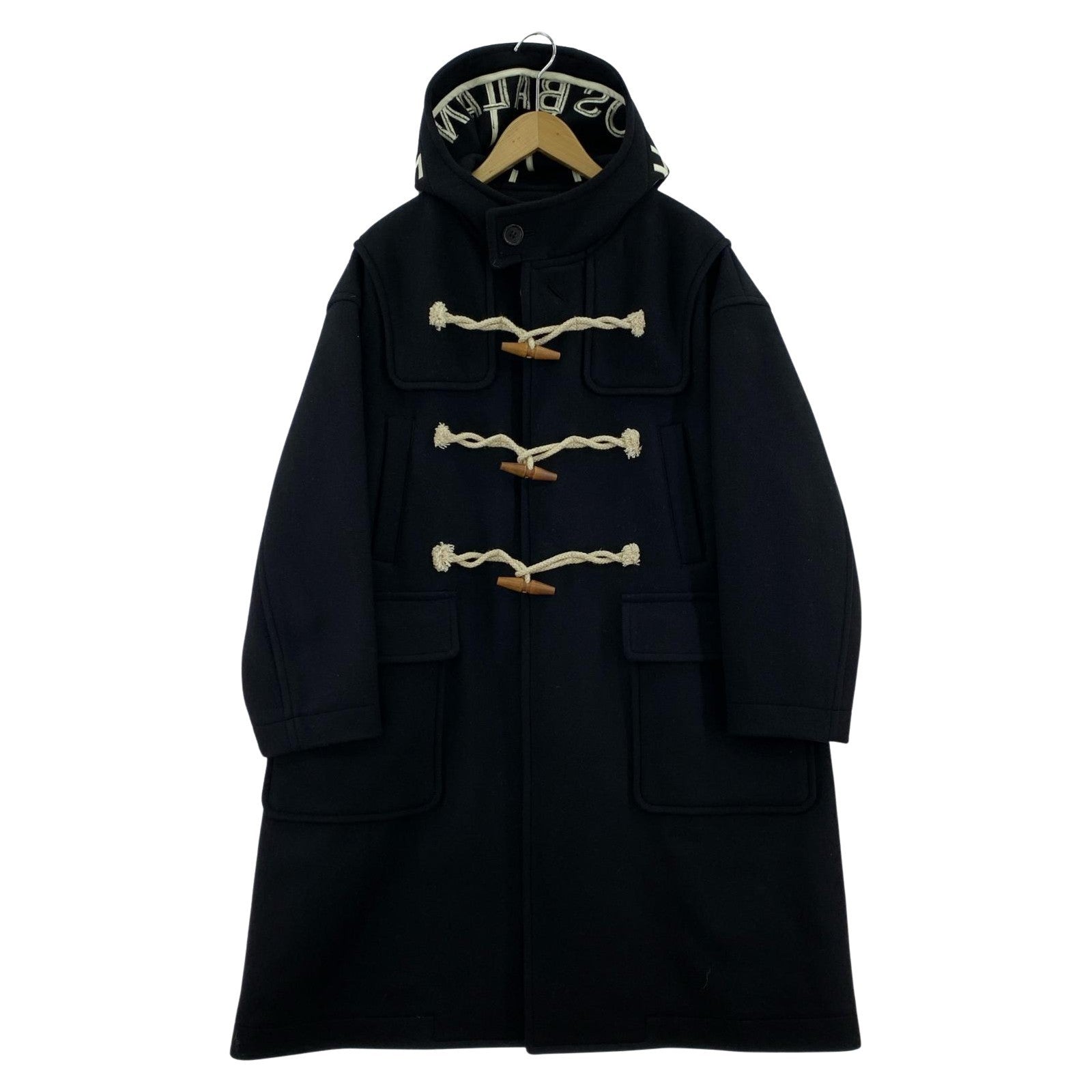 ジャケット 23AWウールモッサフィッシュテールダッフルコート (1) 黒 1 ブラック
