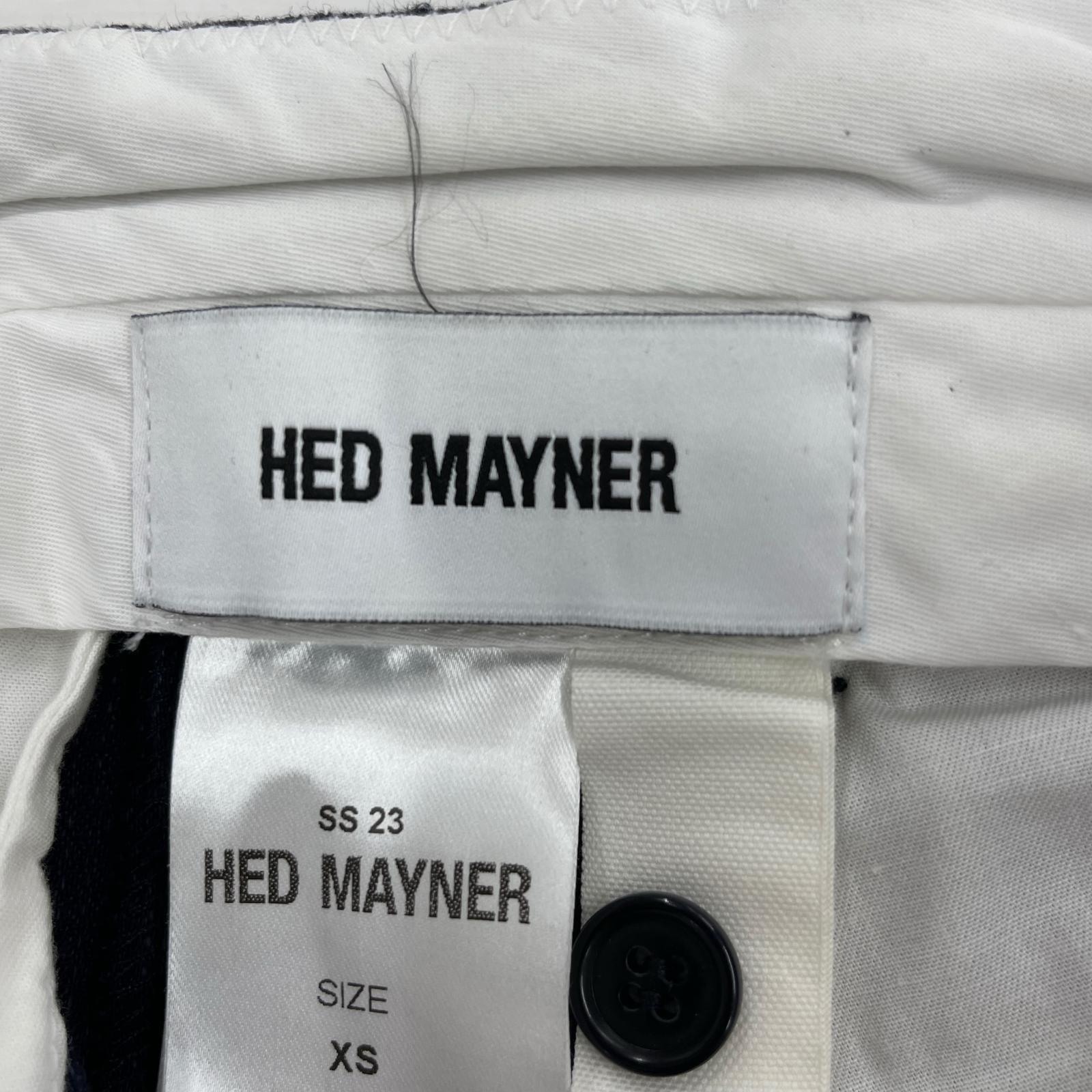 ショートパンツ HED MAYNER 23SS Short Pleated Pants HM00P67 HM059 紺 (XS) ネイビー