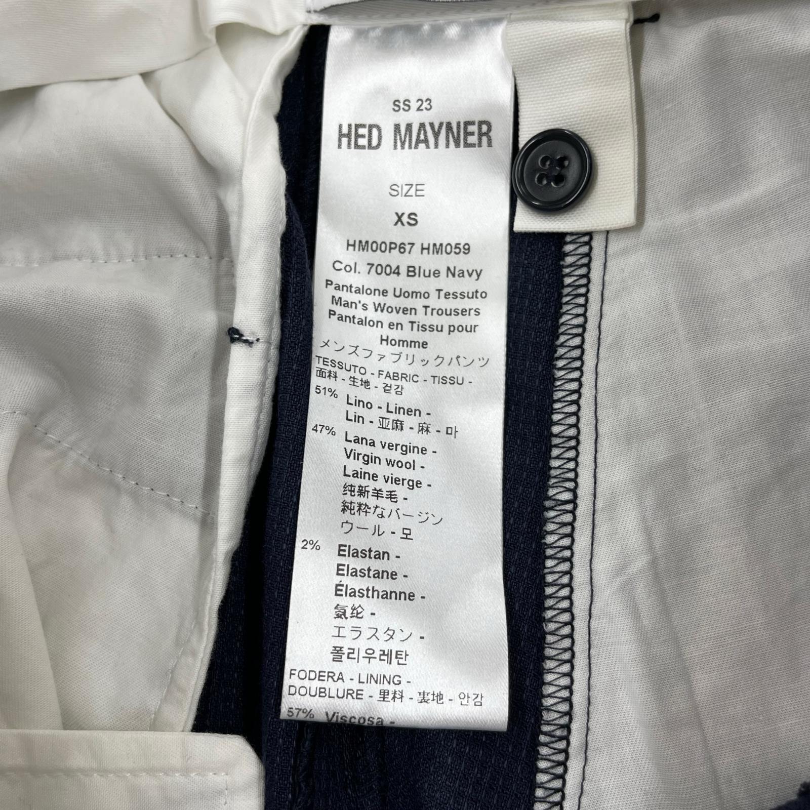 ショートパンツ HED MAYNER 23SS Short Pleated Pants HM00P67 HM059 紺 (XS) ネイビー