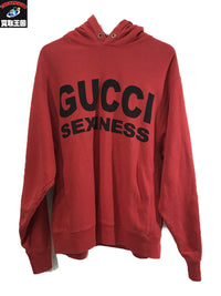 GUCCI SEXINESS プリントパーカー/紐無し/使用感有