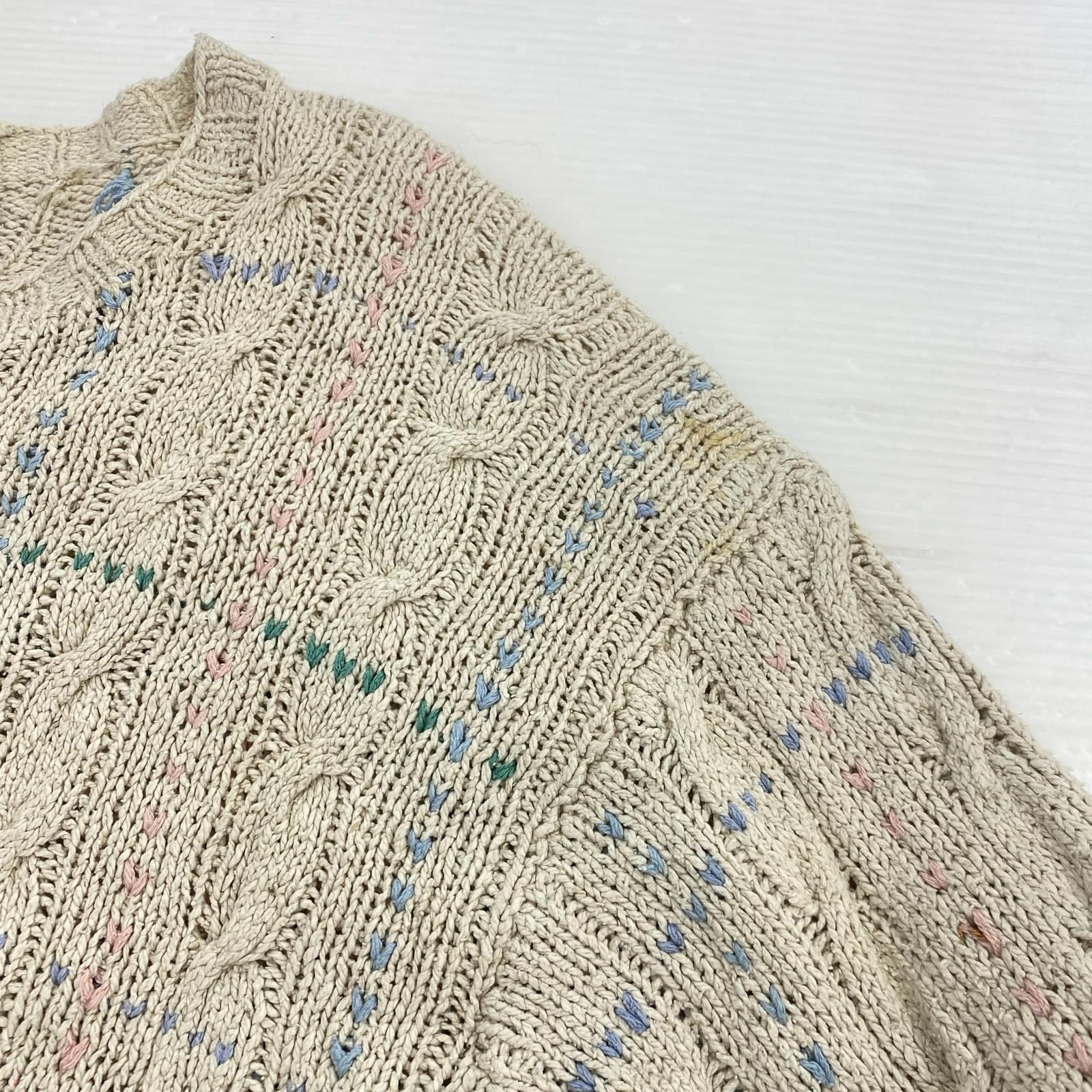 ニット HAND KNIT/silk/マルチカラー M