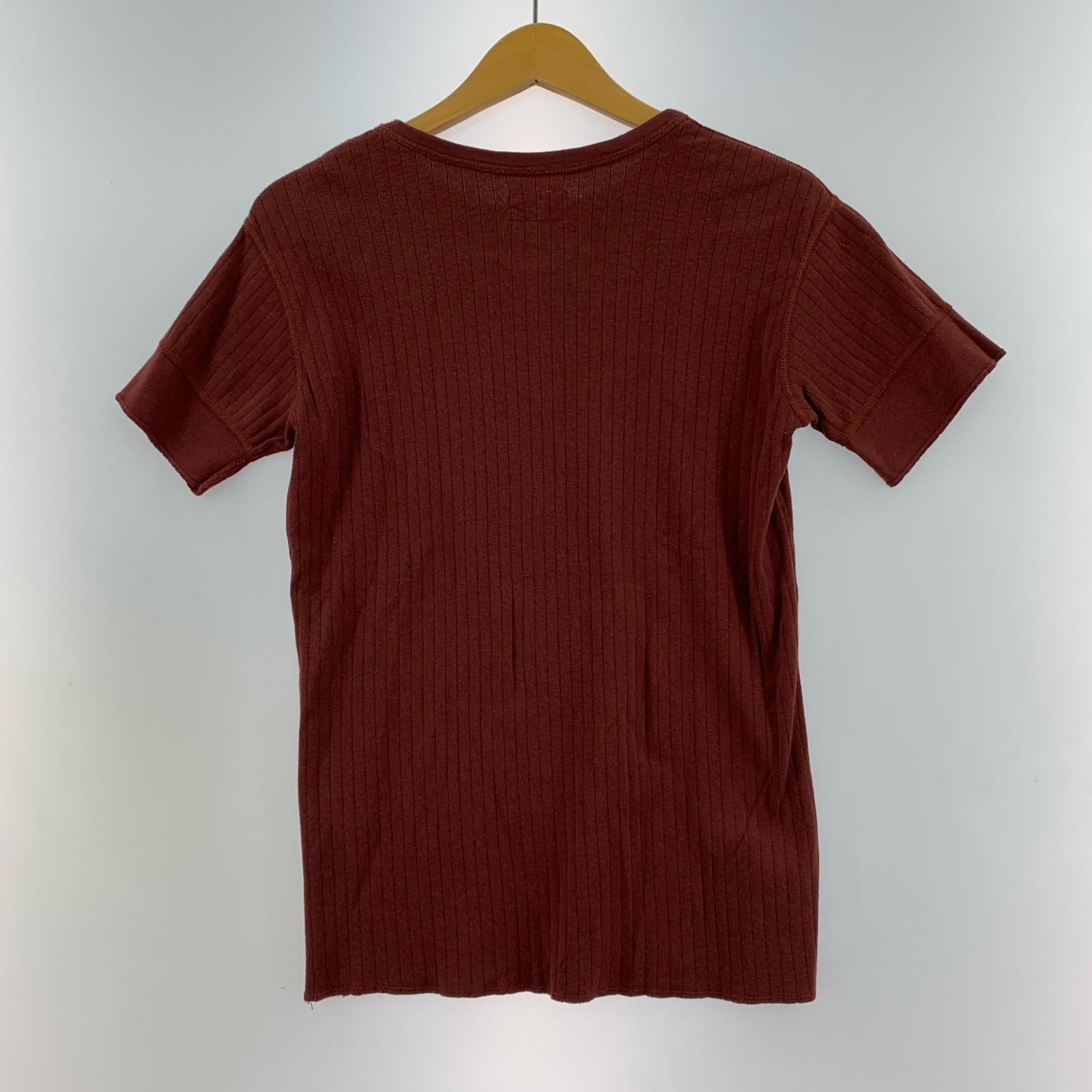 半袖Tシャツ ポケット 臙脂 38 レッド