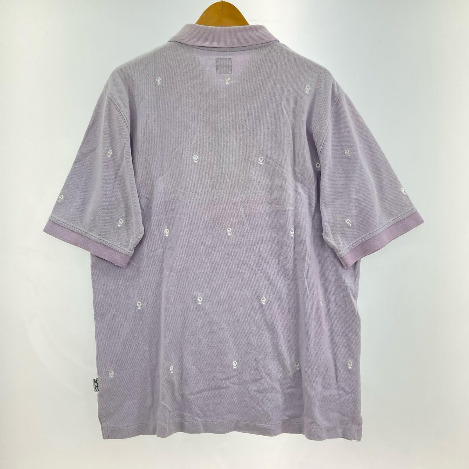 ポロシャツ スカル 総柄 紫(M) M