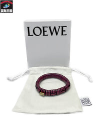 LOEWE 真鍮×クラシックカーフ カーフスキン ウーブンバングル