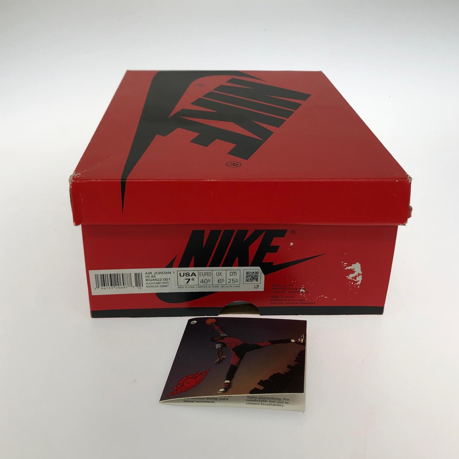 スニーカー AIR JORDAN 1 HIGH 85 BLACK 25.5cm ブラック
