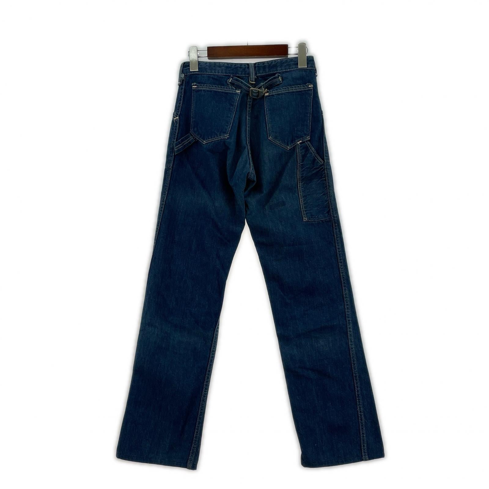 デニムパンツ 60s VINTAGE デニムペインターパンツ W27 濃紺インディゴ ブルー