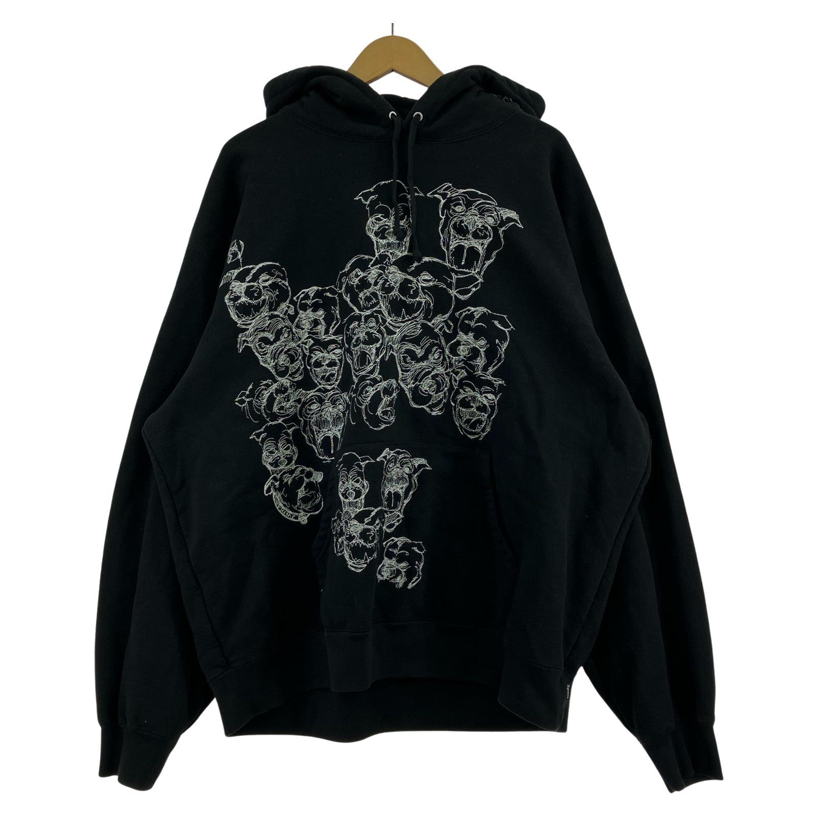 パーカー Pitbulls Embroidered Hooded Sweatshirt ブラック