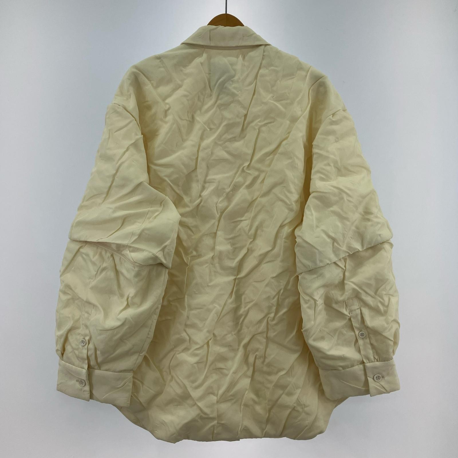 ジャケット CLANE PADDED CRUMPLY SHIRT JACKET 2 ホワイト