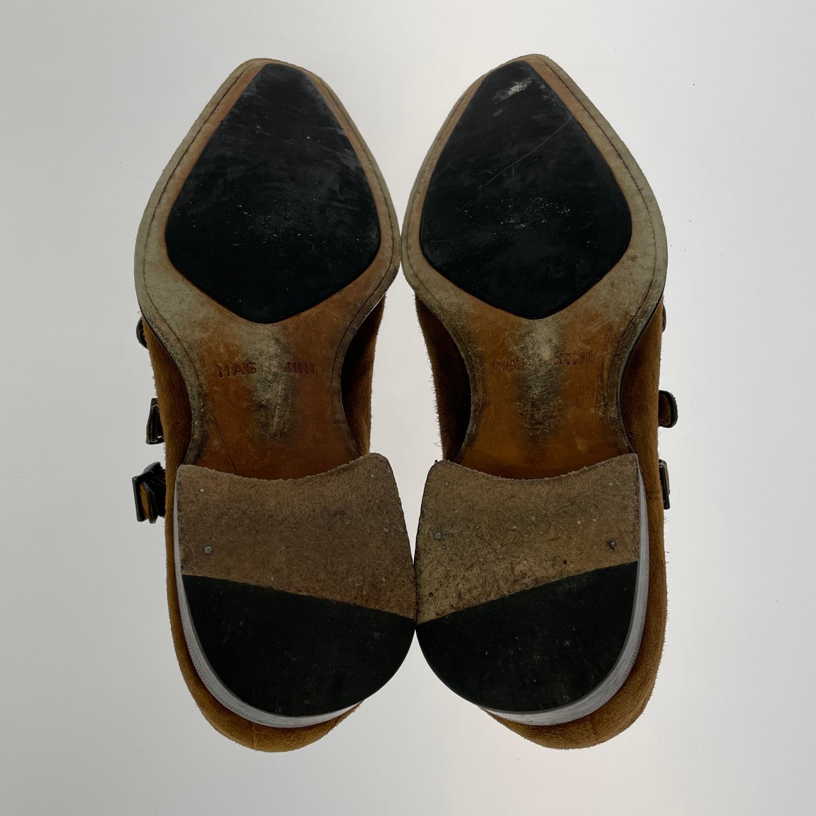 その他靴 MAGNANNI スエード トリプルモンク ブラウン