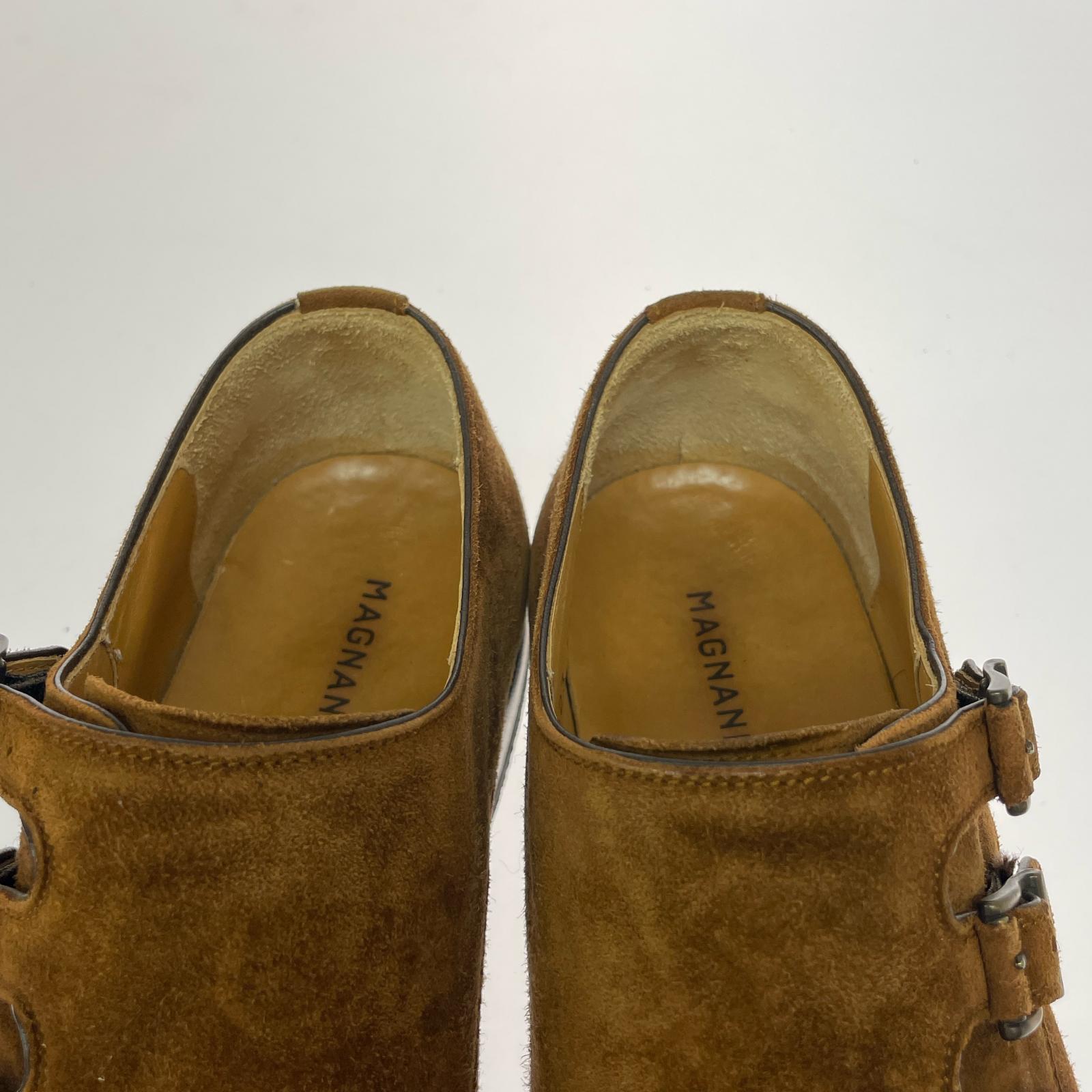 その他靴 MAGNANNI スエード トリプルモンク ブラウン