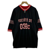 半袖Tシャツ 032c フットボールジャージT S ブラック S ブラック
