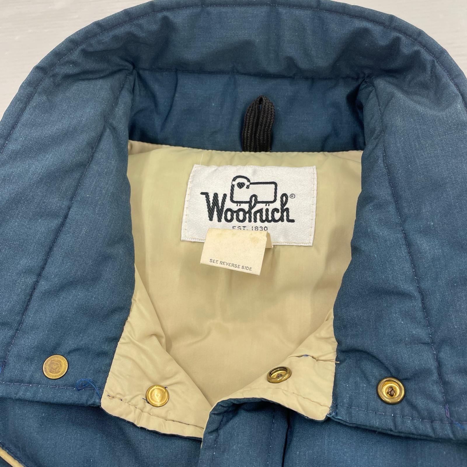 ダウンベスト WOOLRICH 白タグ OLD ネイビー