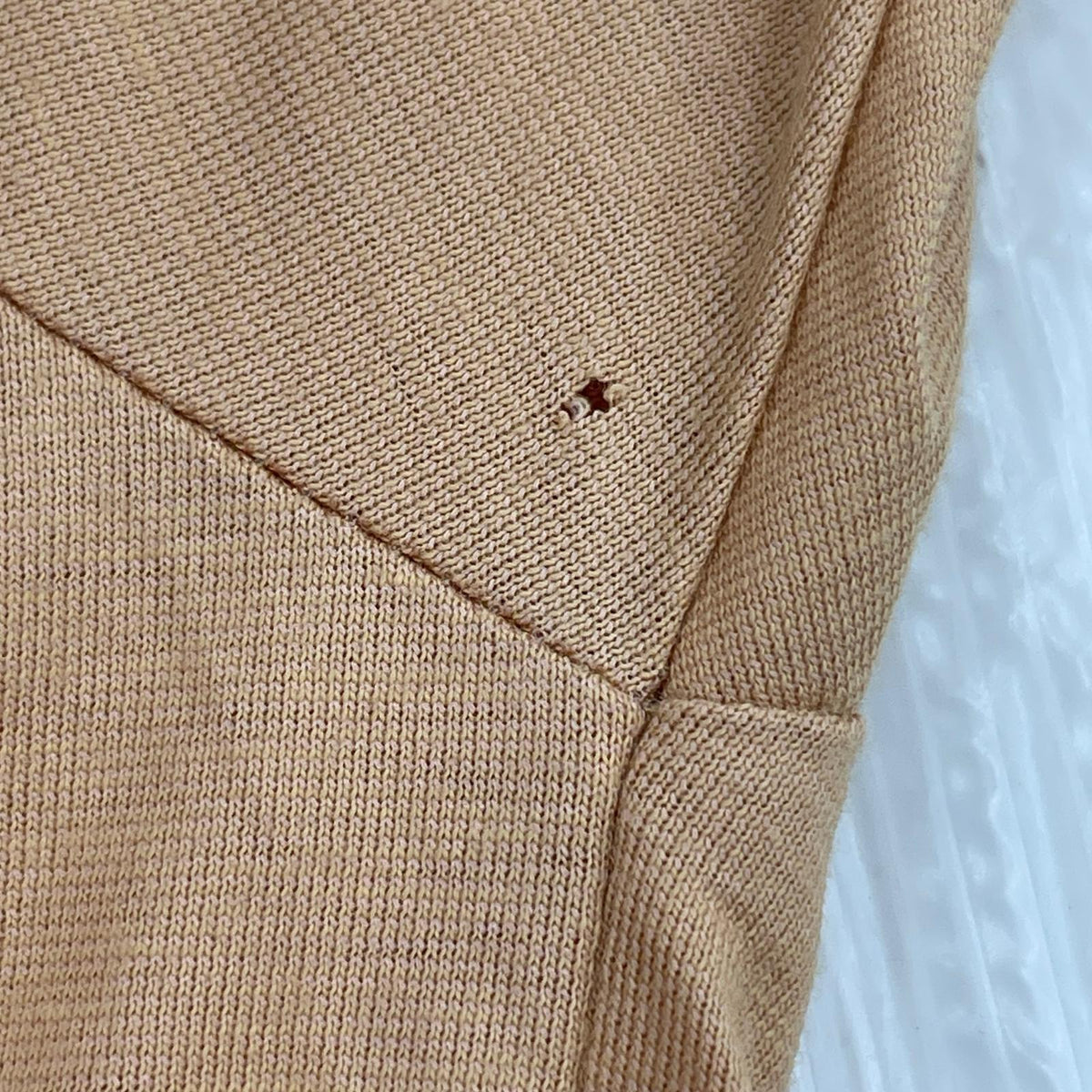 半袖シャツ 70s K-mart 襟芯 ハーフボタン ベージュ M M ベージュ