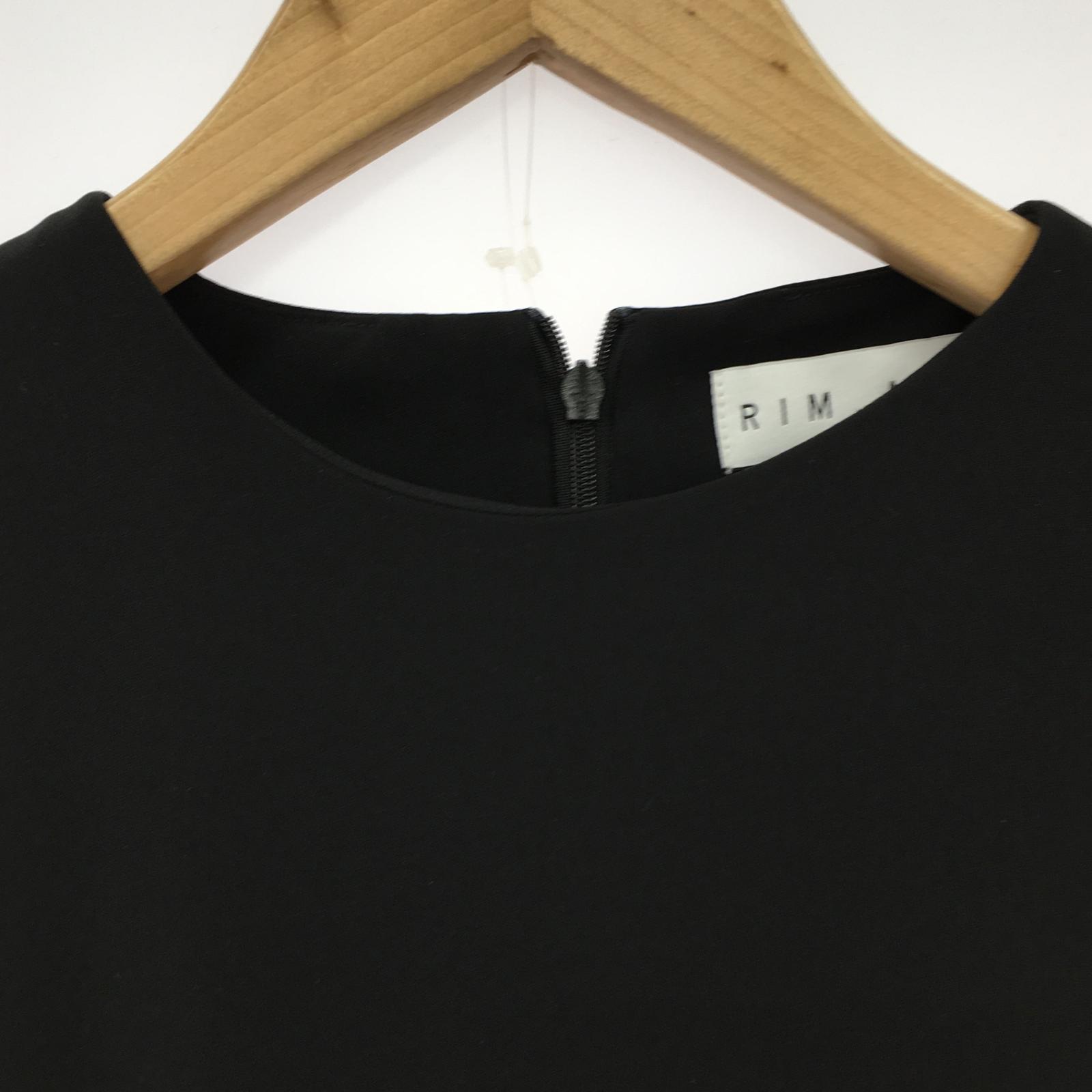 ワンピース RIM.ARK Layered poncho OP ノースリーブワンピース 38 黒 38 ブラック