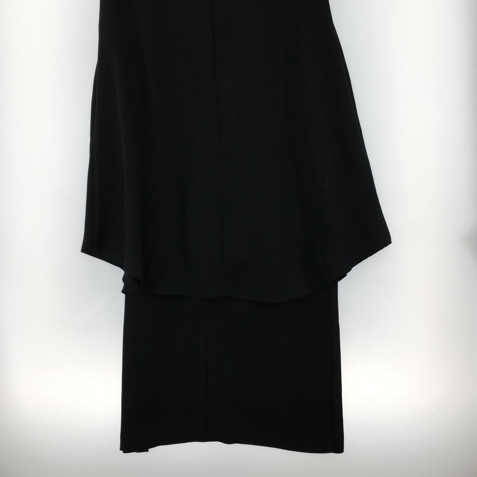 ワンピース RIM.ARK Layered poncho OP ノースリーブワンピース 38 黒 38 ブラック