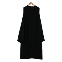 ワンピース RIM.ARK Layered poncho OP ノースリーブワンピース 38 黒 38 ブラック
