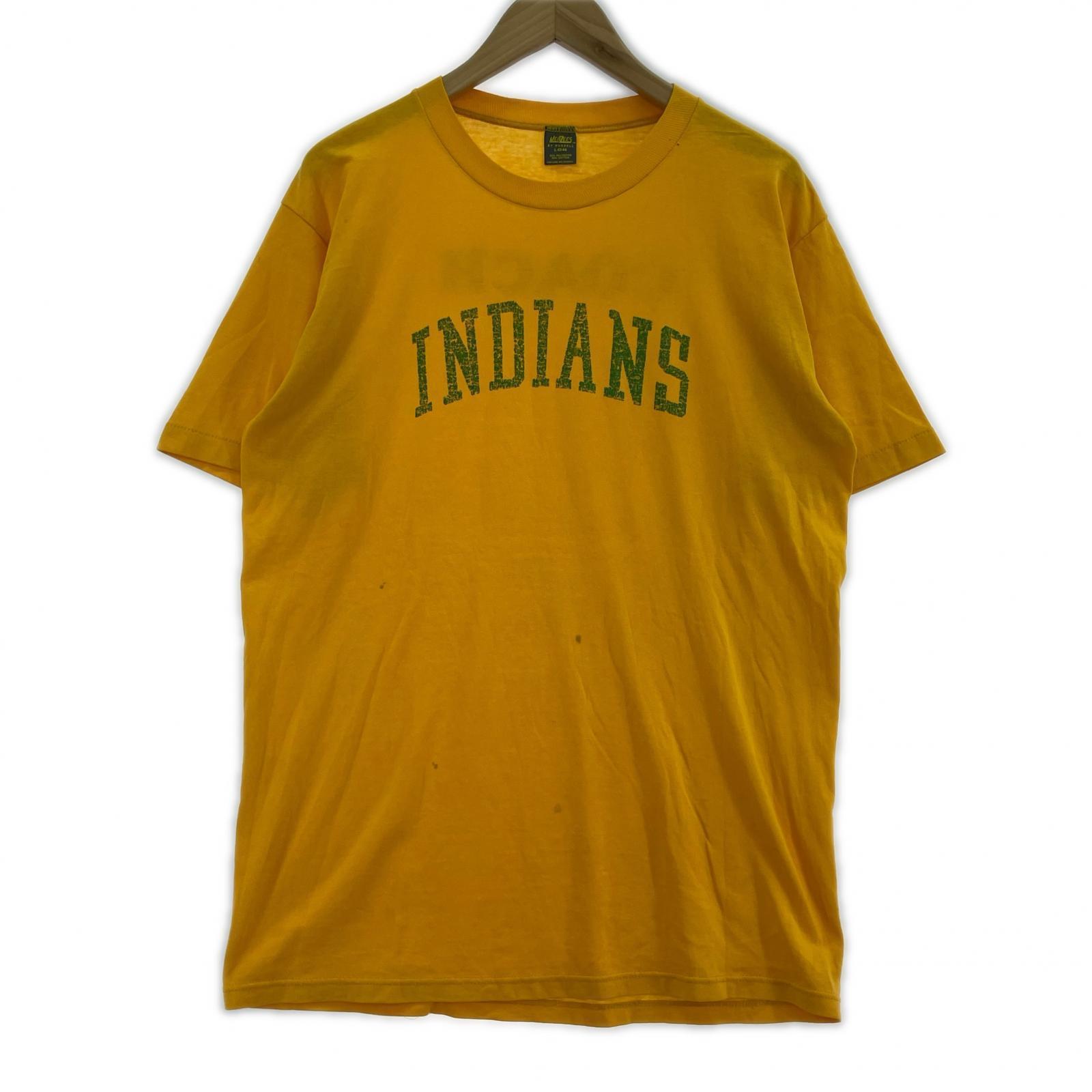 半袖Tシャツ VINTAGE 70S USA製 INDIANS COACH L オレンジ