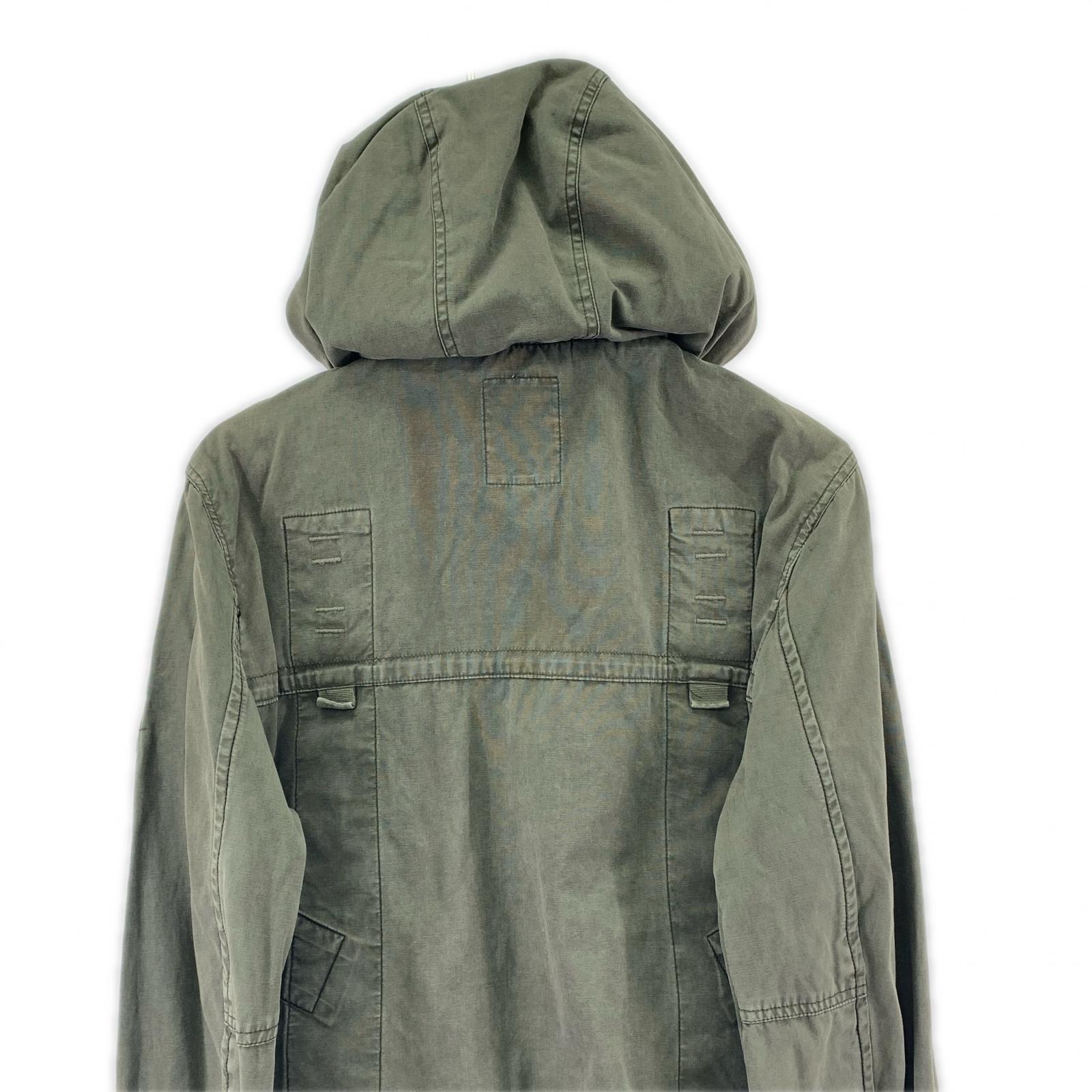 ジャケット DENIM NEW RECOLITE HOODED OVERSHIRT(L) L カーキ