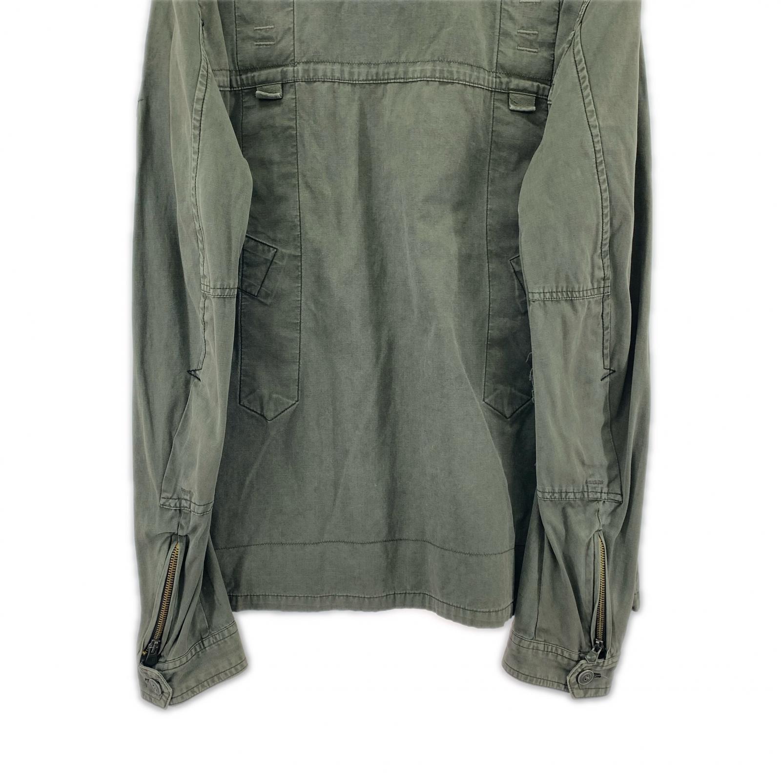 ジャケット DENIM NEW RECOLITE HOODED OVERSHIRT(L) L カーキ