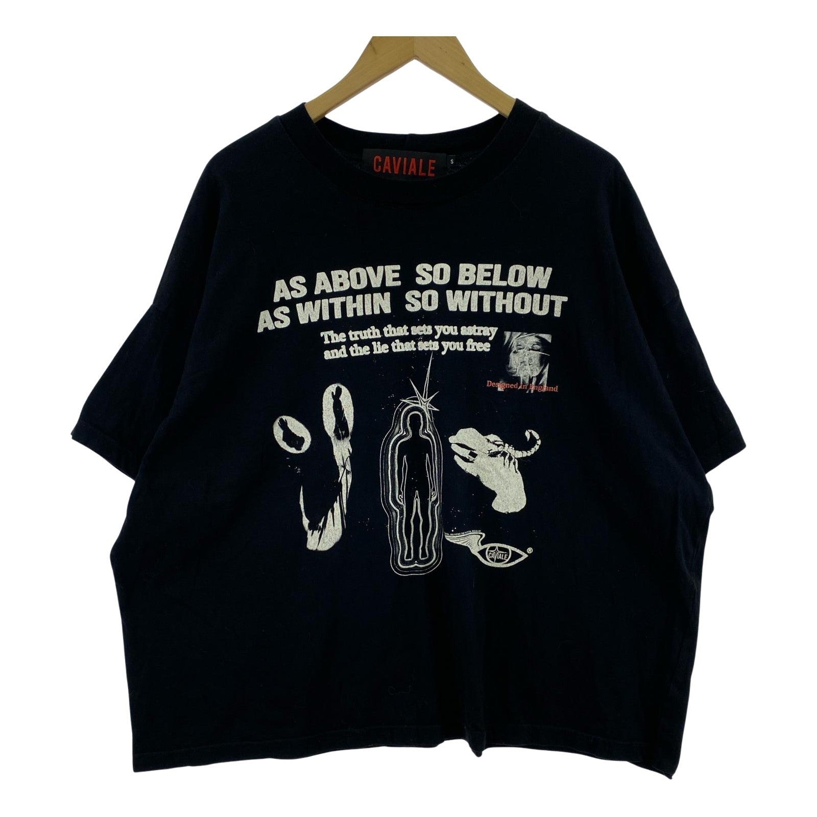 半袖Tシャツ CAVIALE 両面プリント ブラック(S) S ブラック