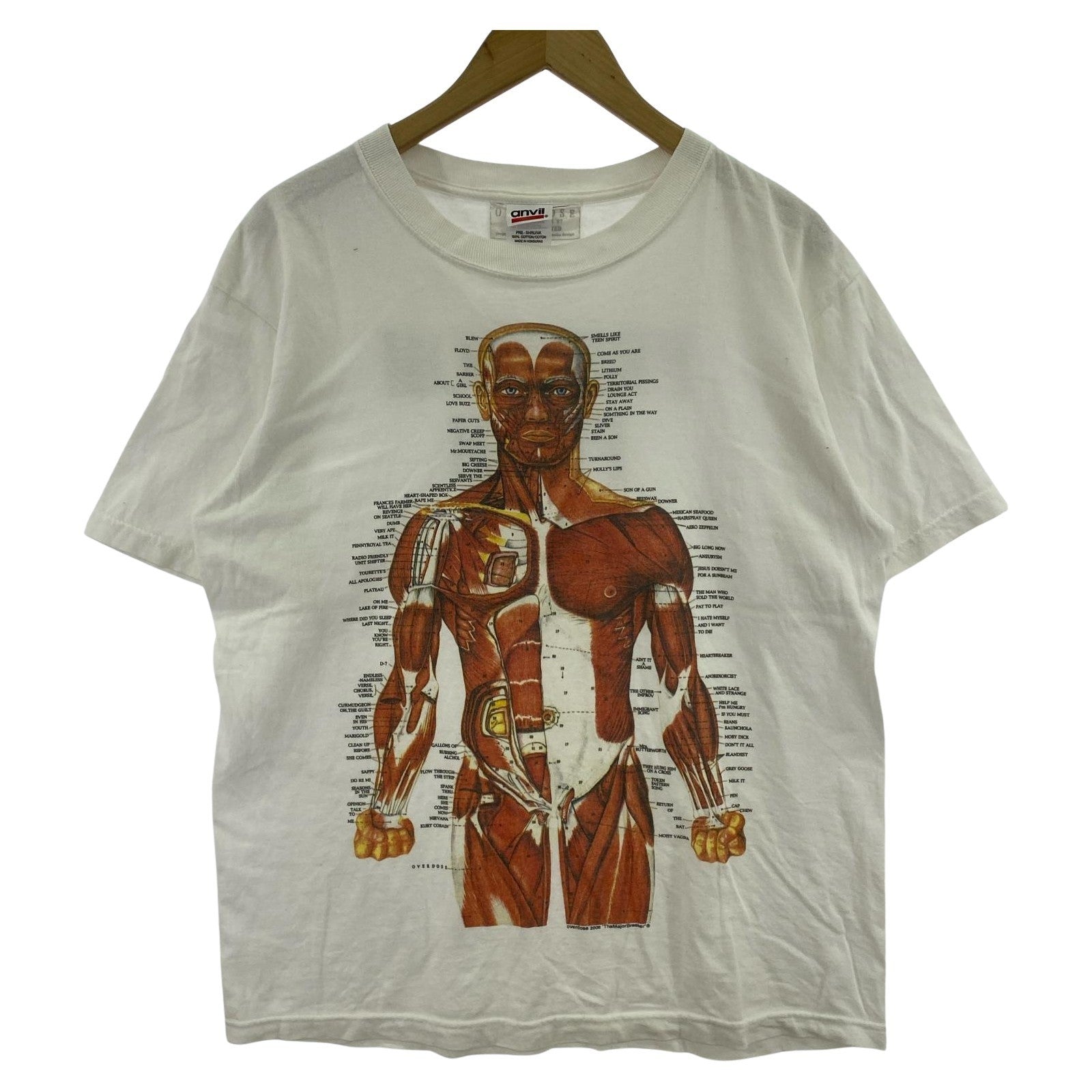 半袖Tシャツ OVERDOSE アナトミカルチャート ホワイト(M) M ホワイト