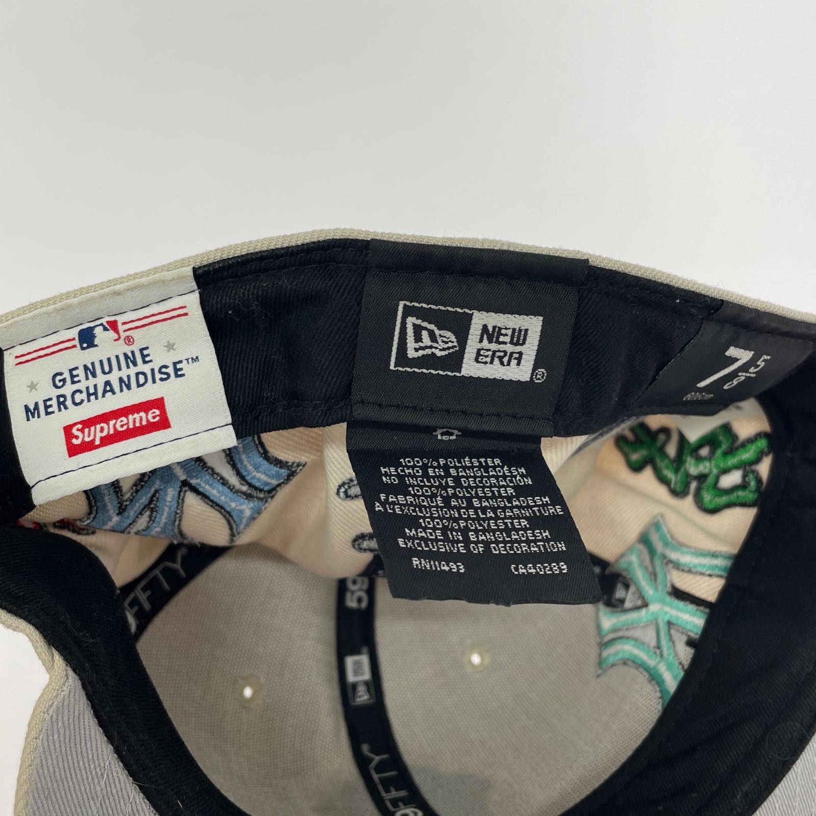 キャップ 22FW Supreme New York Yankees kanji ベージュ
