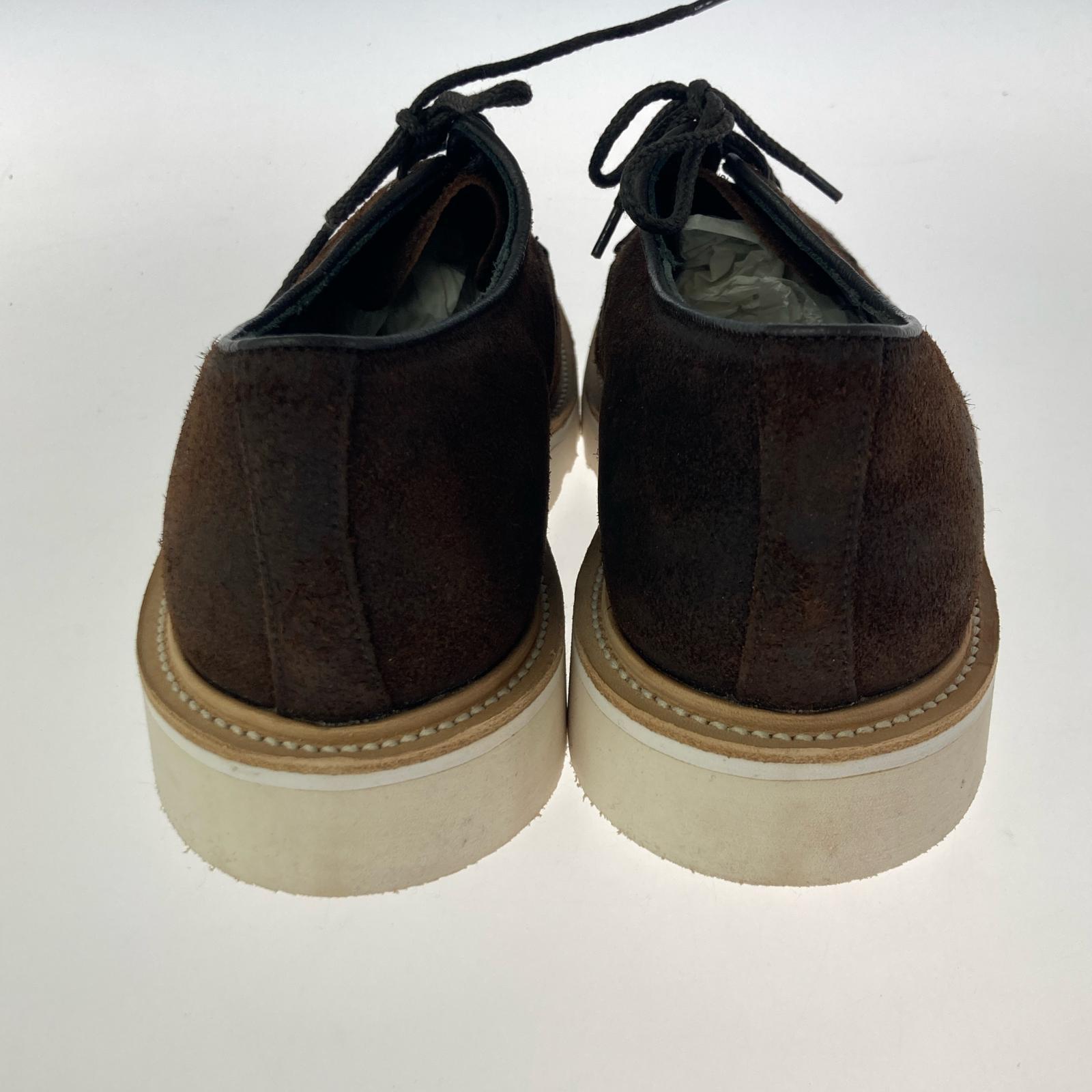 シューズ Waxed Suede Tramping スウェードシューズ 茶 (9)
