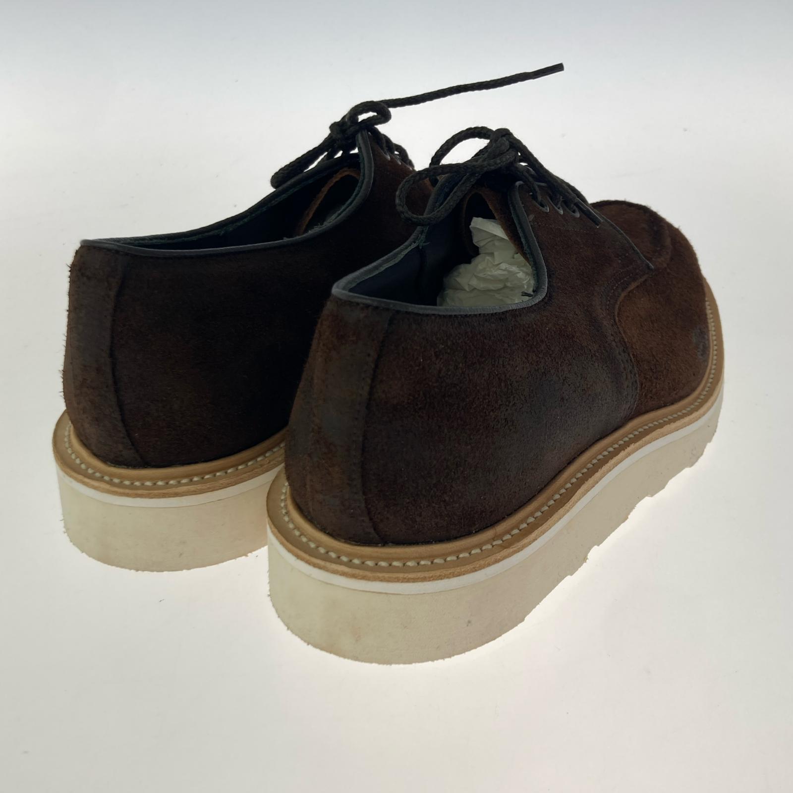 シューズ Waxed Suede Tramping スウェードシューズ 茶 (9)
