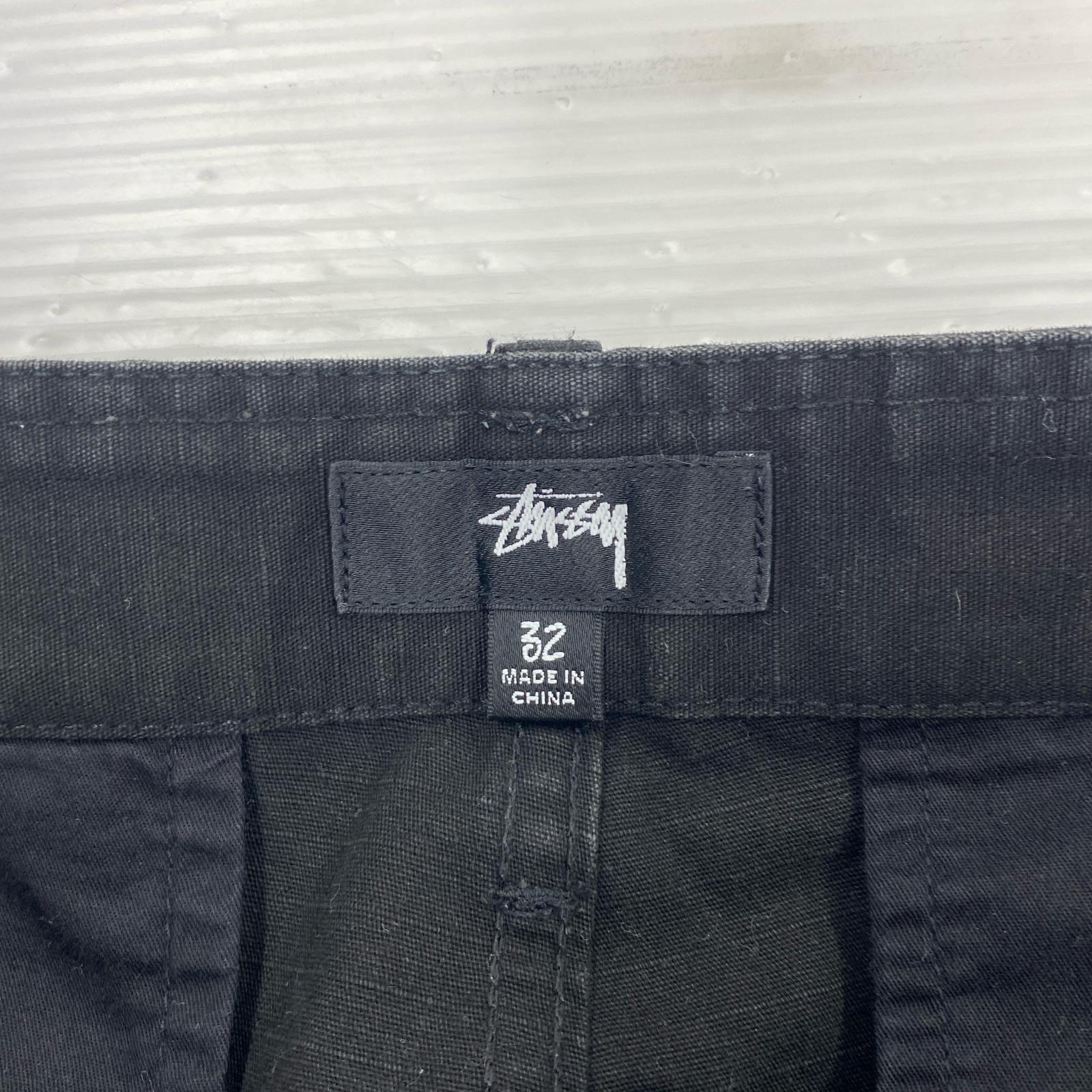パンツ STUSSY リップストップ ミリタリー カーゴパンツ 黒 32 32 ブラック