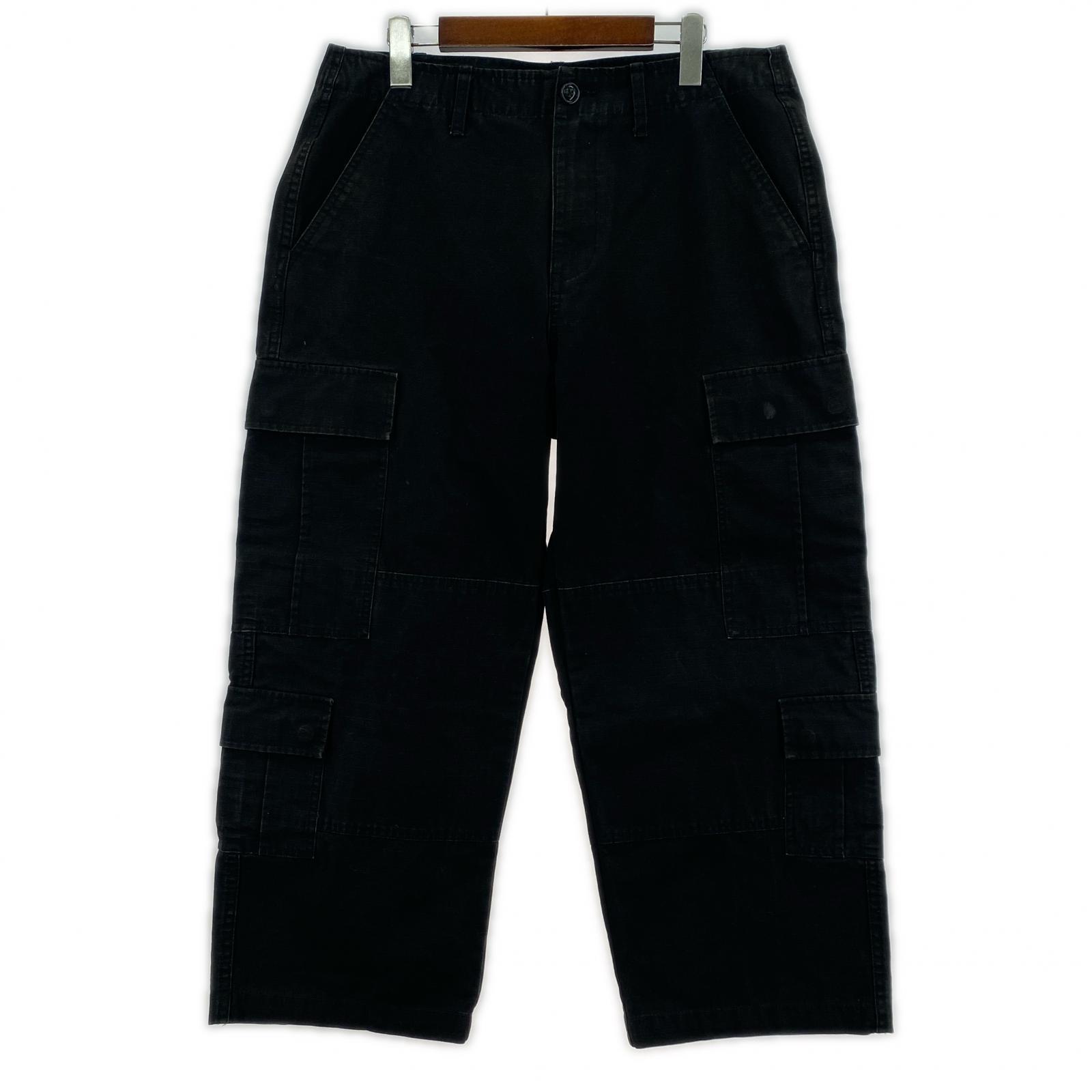パンツ STUSSY リップストップ ミリタリー カーゴパンツ 黒 32 32 ブラック